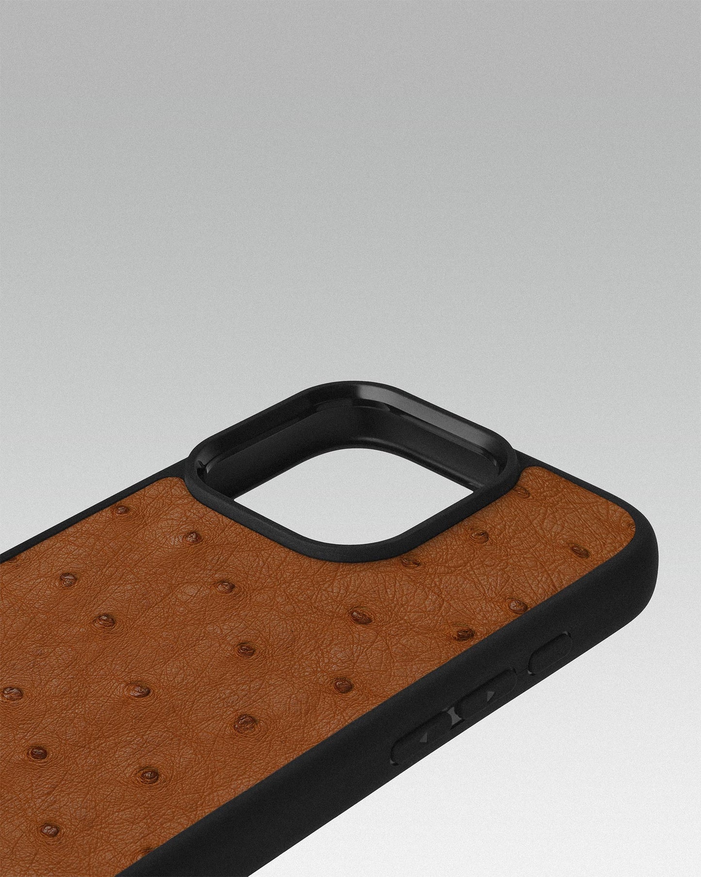 Brown Ostrich Sport Case for iPhone 16 Pro Max