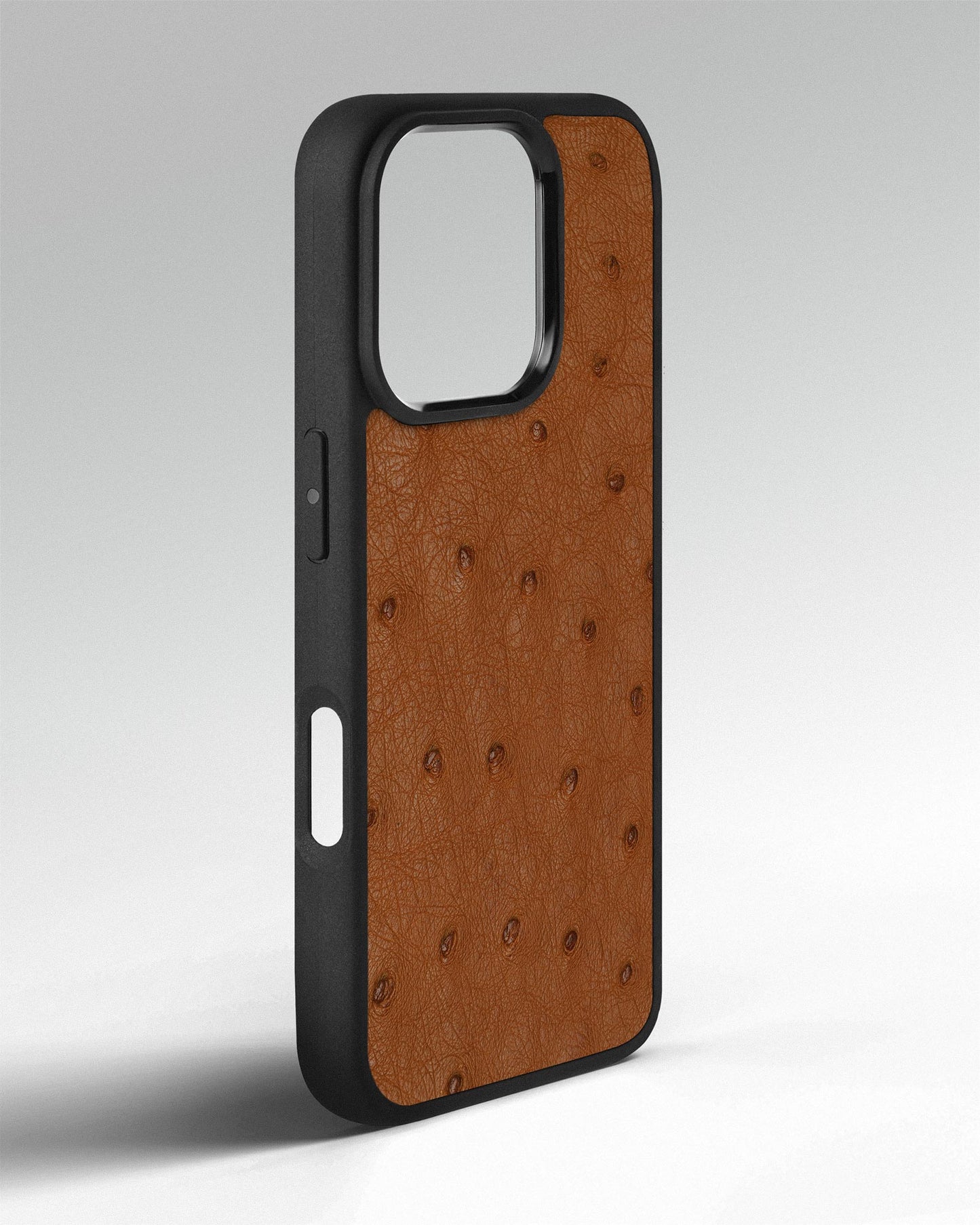 Brown Ostrich Sport Case for iPhone 16 Pro Max