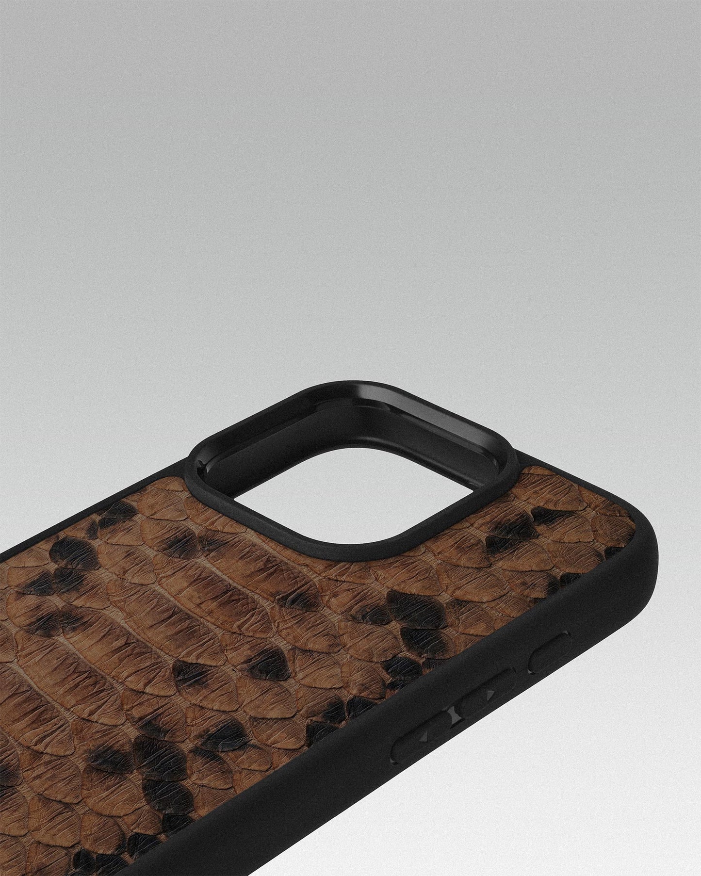 Tobacco Python Leather Sport Case for iPhone 16 Pro Max