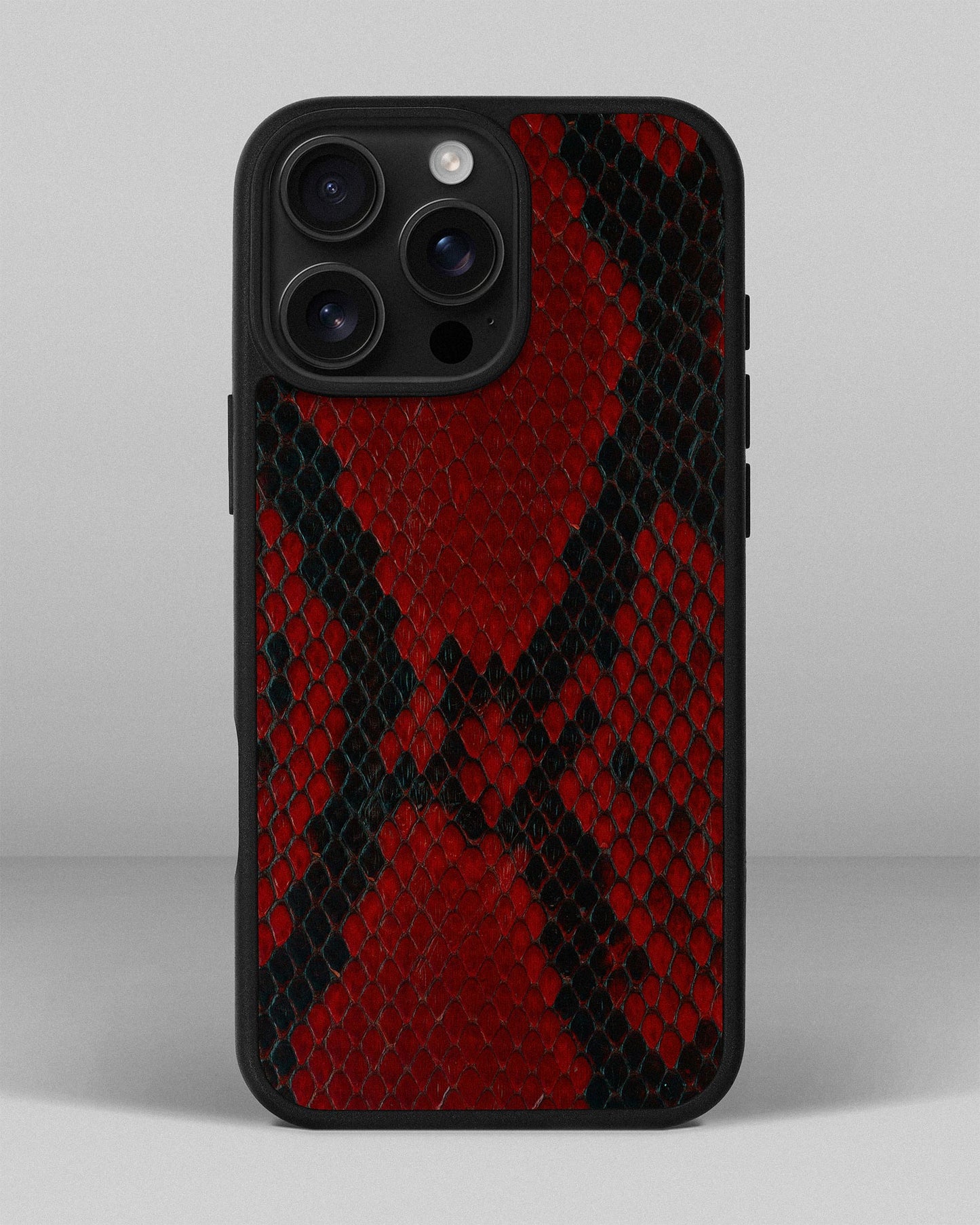 Red Python Skin Sport Case for iPhone 16 Pro Max