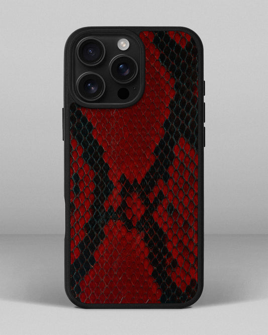 Спортивний чохол Red Python Skin для iPhone 16 Pro Max