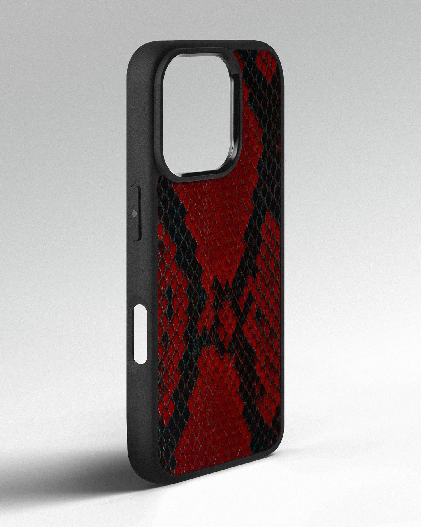 Red Python Skin Sport Case for iPhone 16 Pro Max