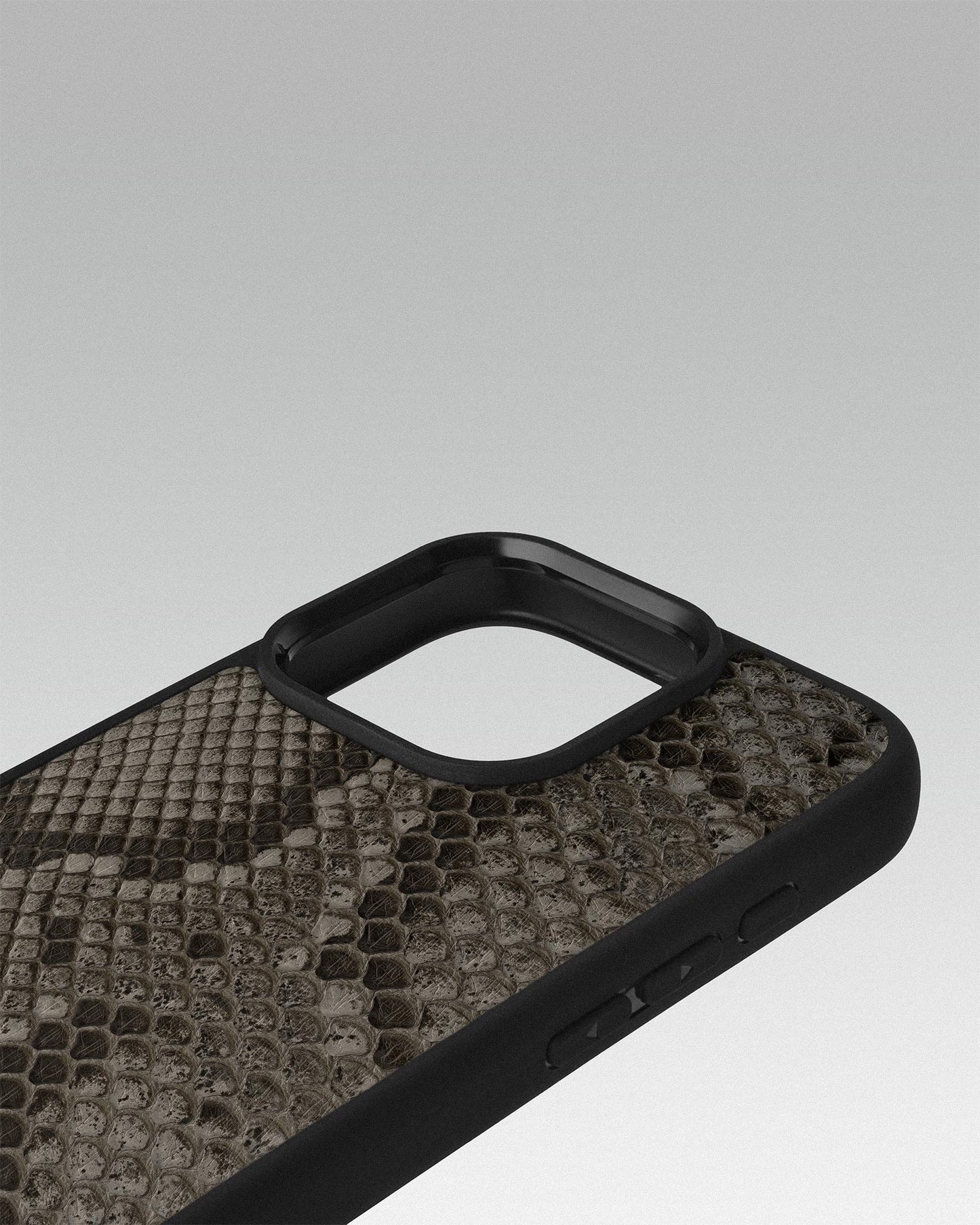 Grey Python Skin Sport Case for iPhone 16 Pro Max