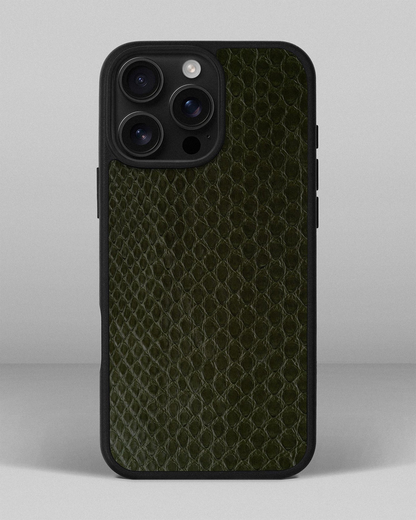 Olive Python Skin Sport Case for iPhone 16 Pro Max