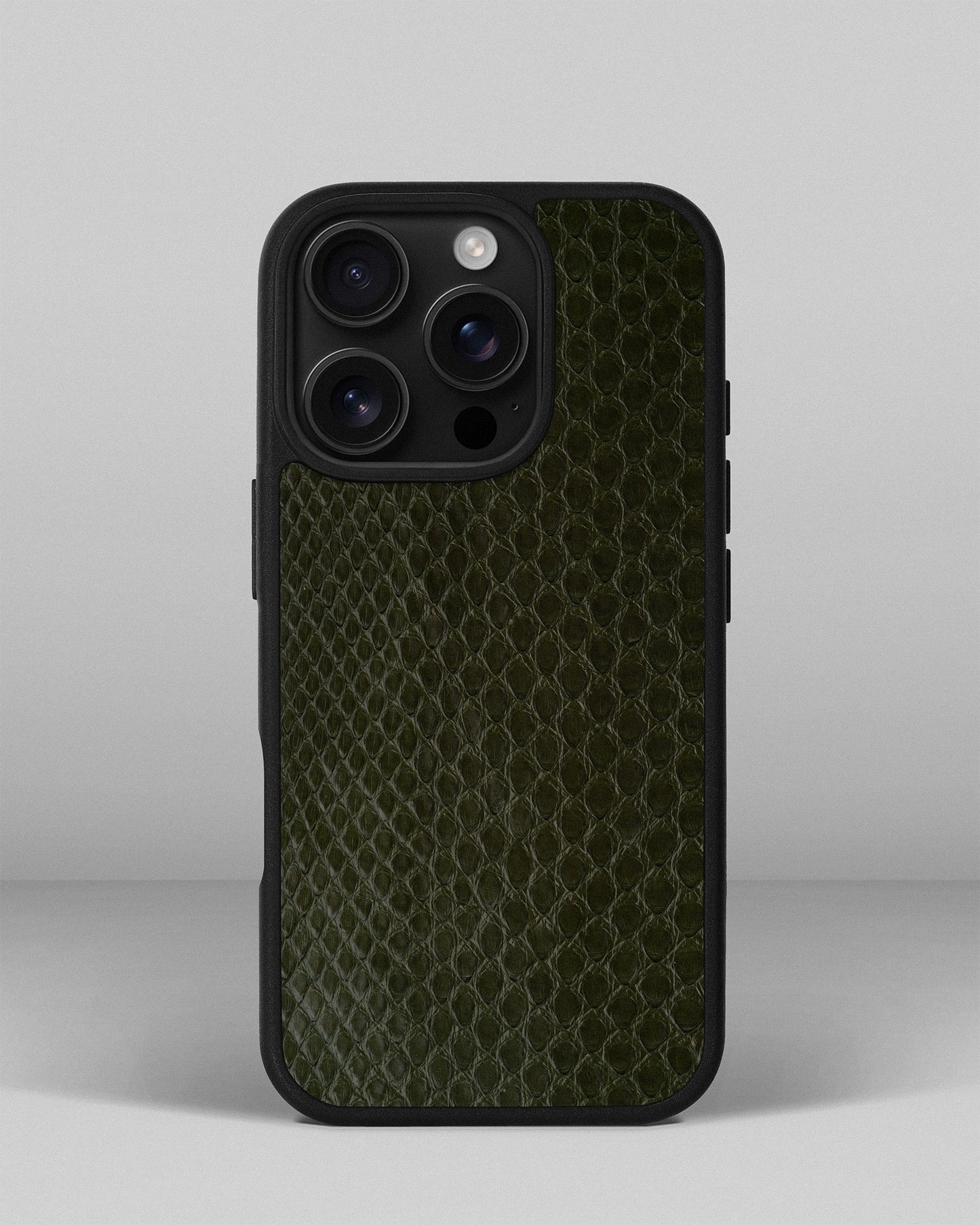 Olive Python Skin Sport Case for iPhone 16 Pro