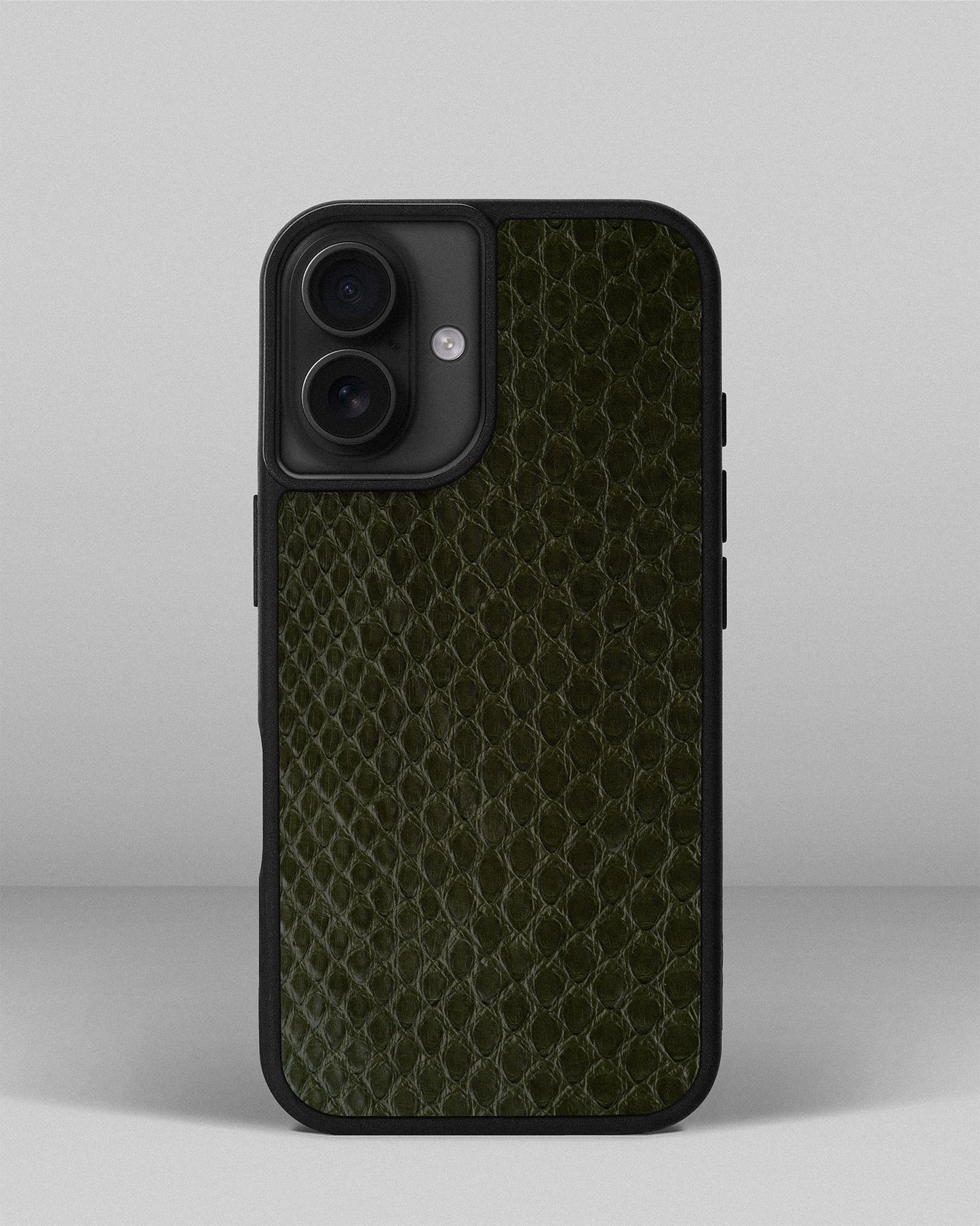 Olive Python Skin Sport Case for iPhone 16