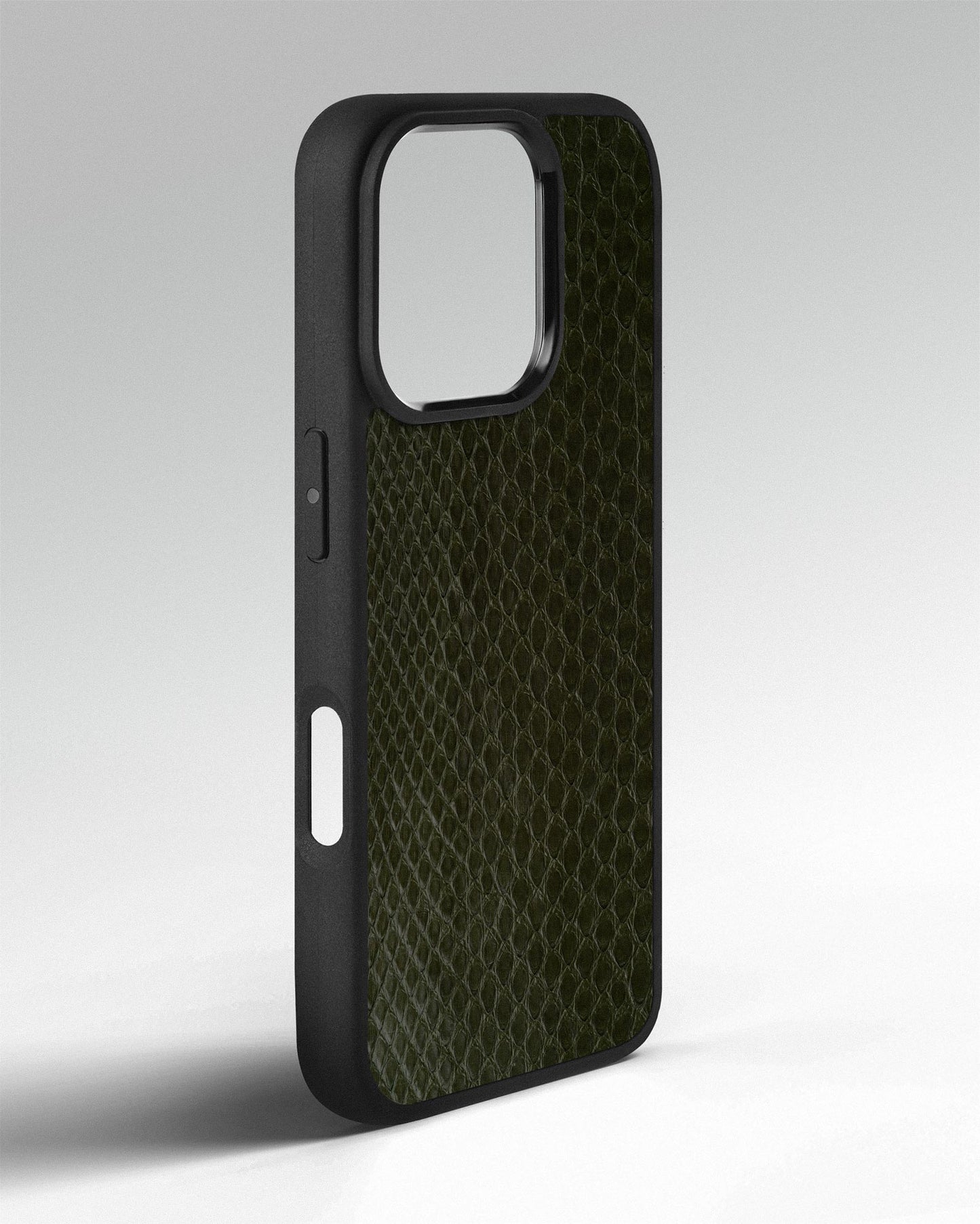 Olive Python Skin Sport Case for iPhone 16 Pro Max