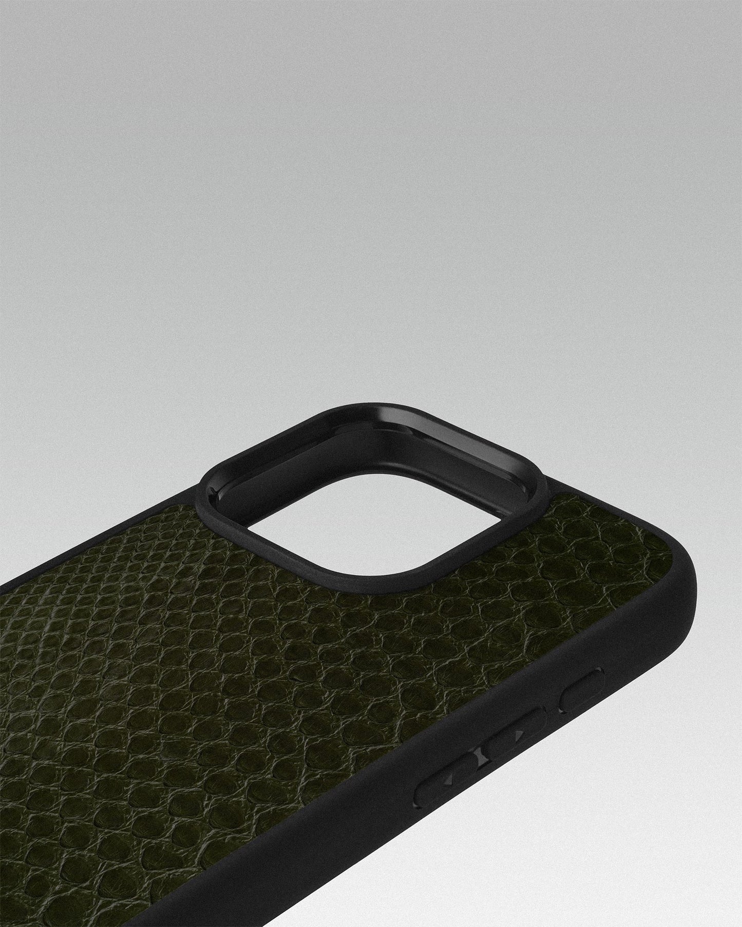 Olive Python Skin Sport Case for iPhone 16 Pro Max