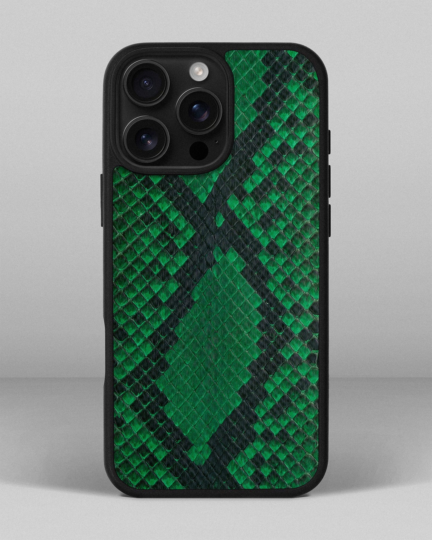 Green Python Skin Sport Case for iPhone 16 Pro Max