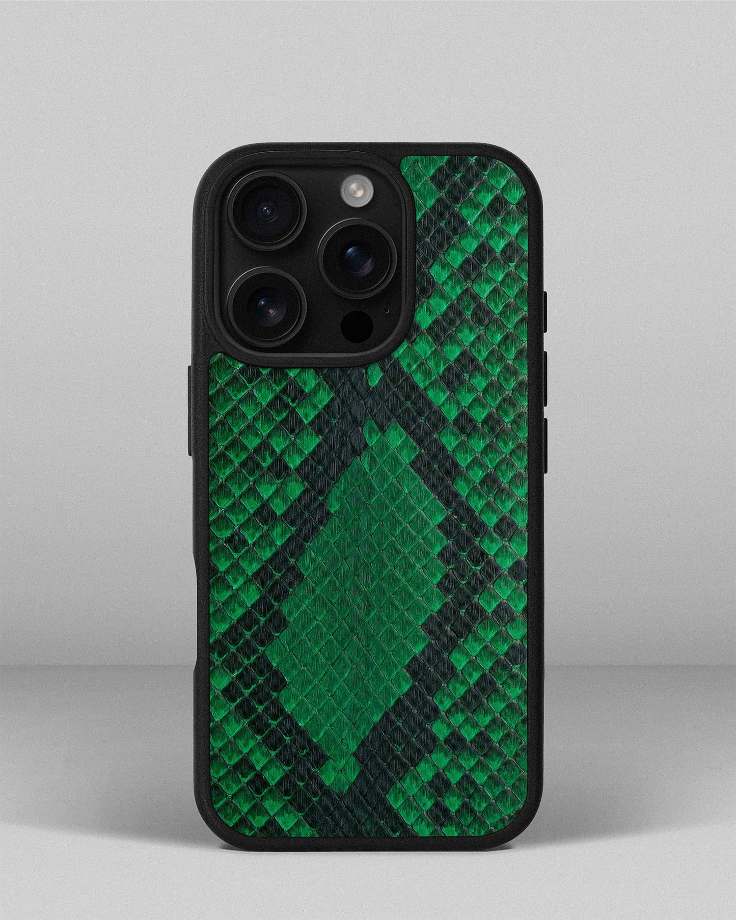 Green Python Skin Sport Case for iPhone 16 Pro