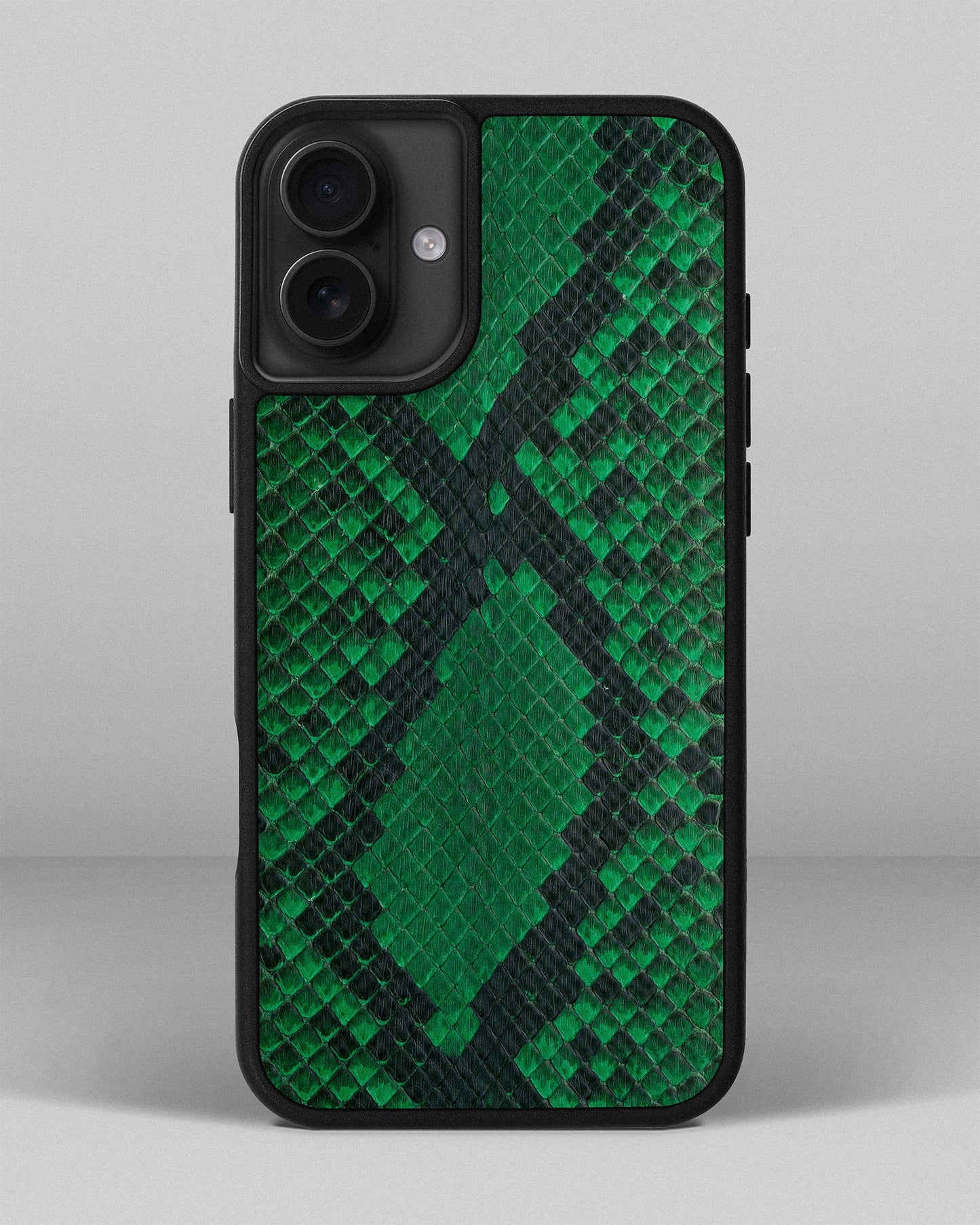 Green Python Skin Sport Case for iPhone 16 Plus