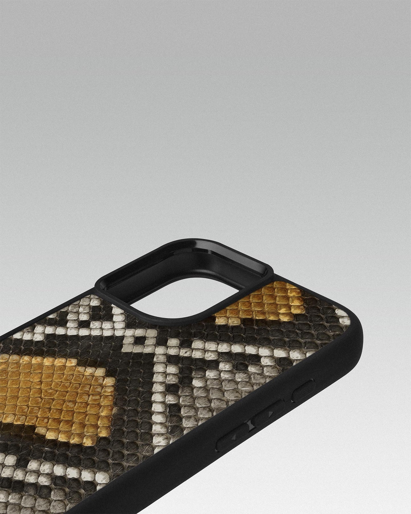 Gray & Yellow Python Skin Sport Case for iPhone 16 Plus