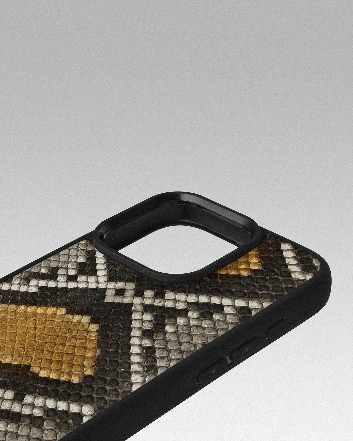 Gray & Yellow Python Skin Sport Case for iPhone 16 Pro Max