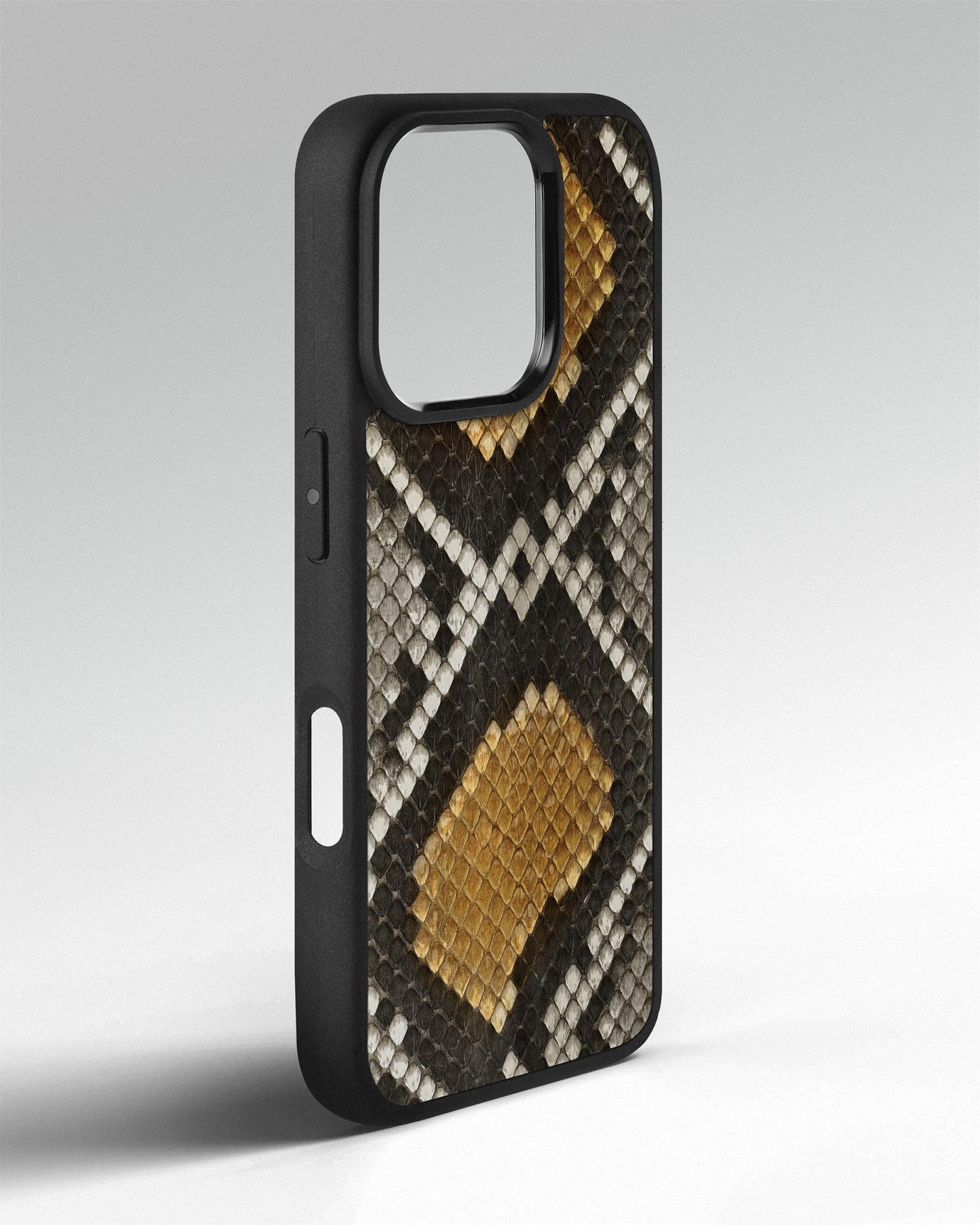 Gray & Yellow Python Skin Sport Case for iPhone 16 Pro Max