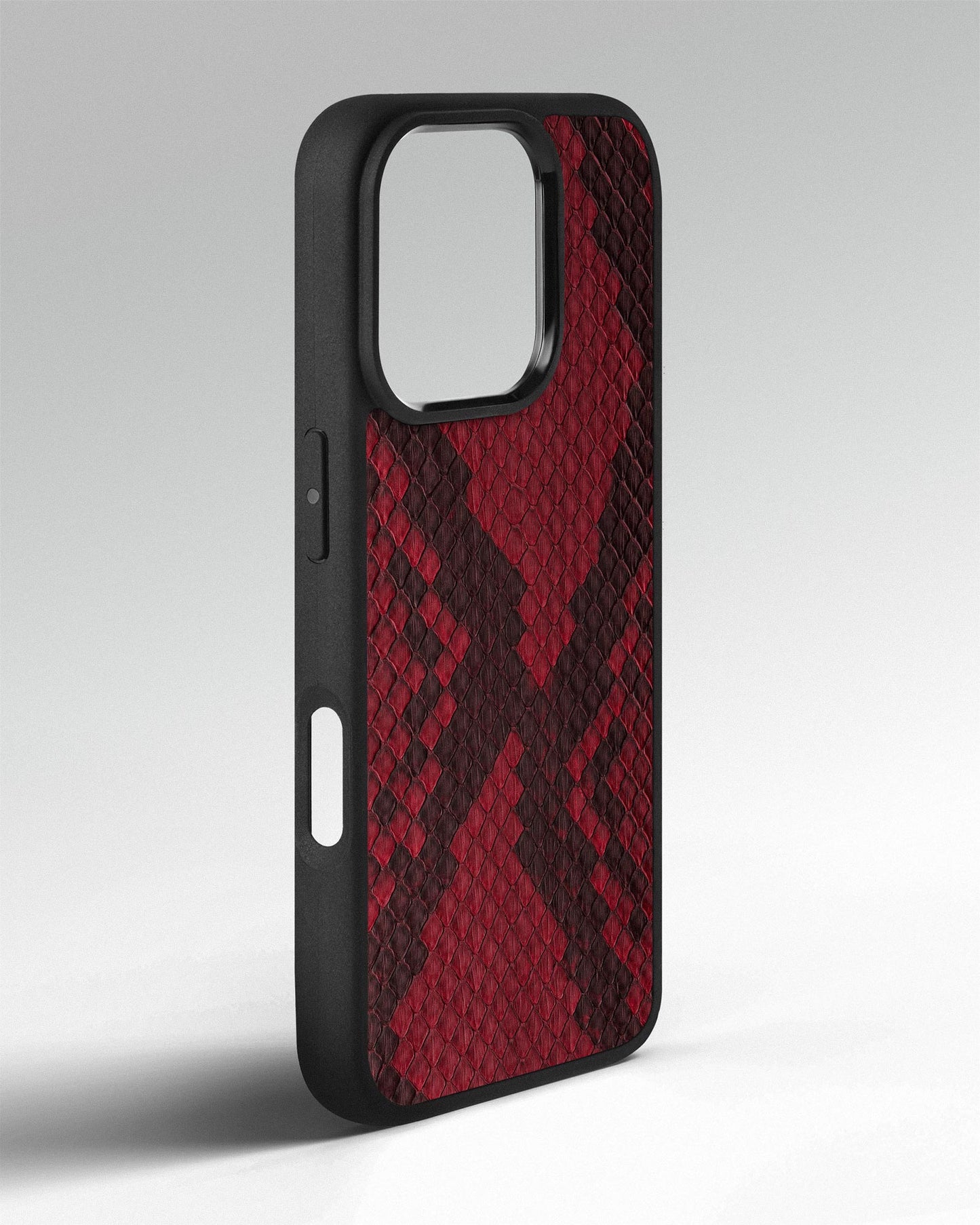 Dusty Red Python Skin Sport Case for iPhone 16 Pro Max