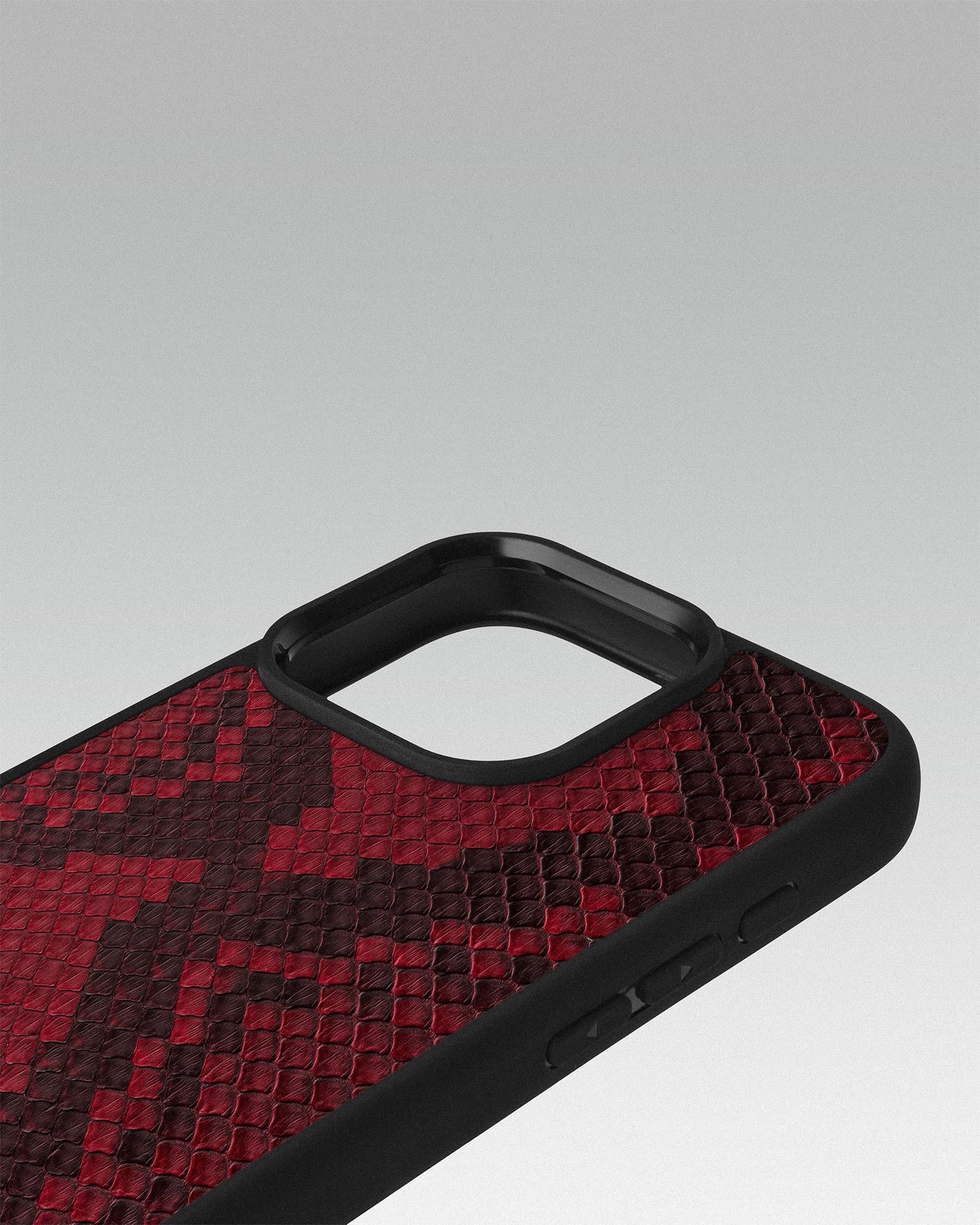 Dusty Red Python Skin Sport Case for iPhone 16 Pro Max