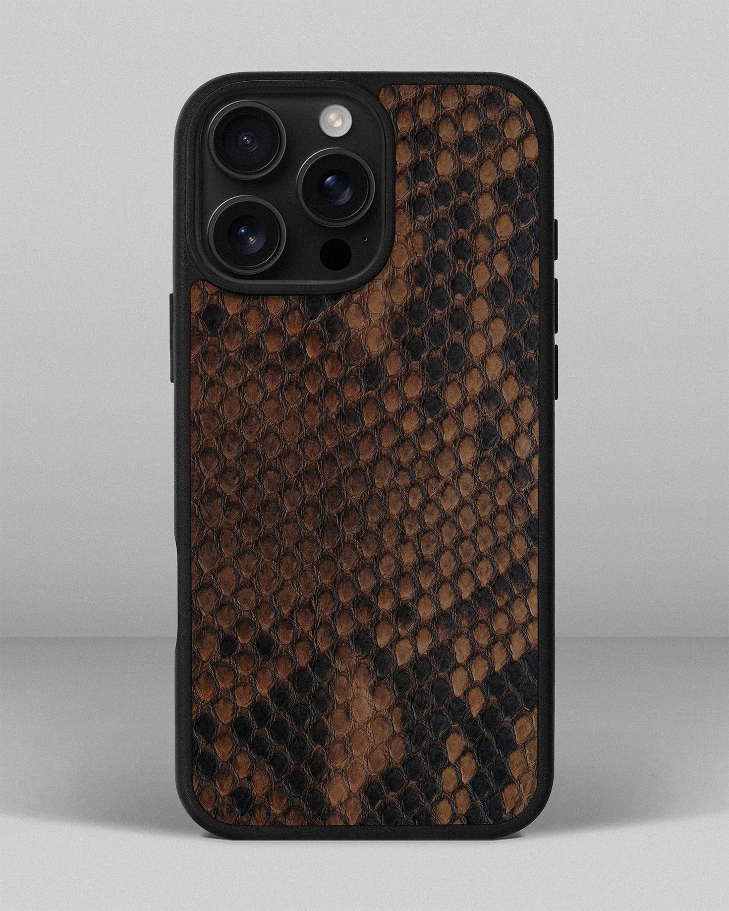 Tobacco Python Skin Sport Case for iPhone 16 Pro Max