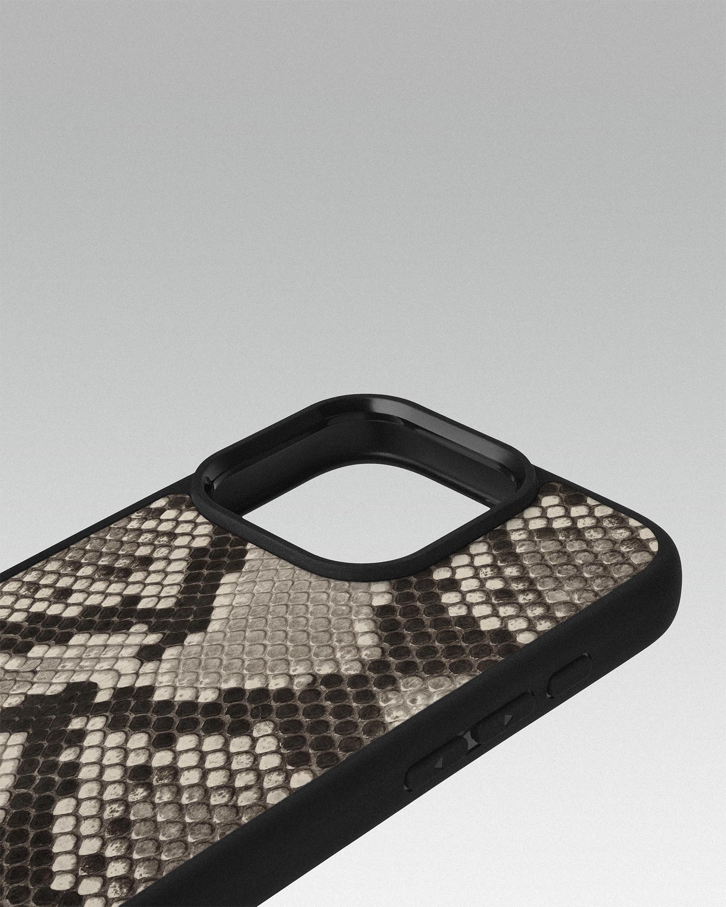 Black & White Python Skin Sport Case for iPhone 16 Pro Max