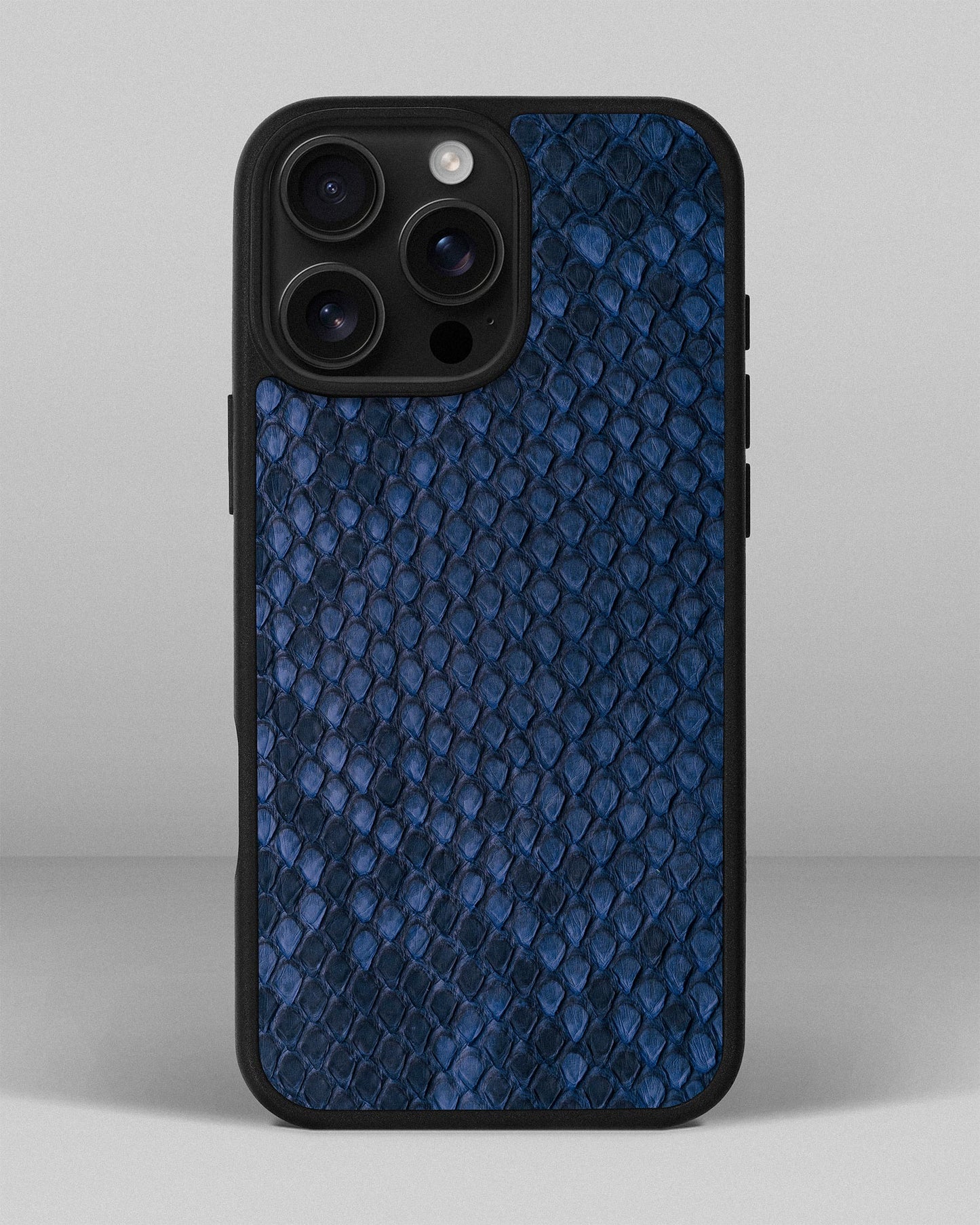 Steel Blue Python Skin Sport Case for iPhone 16 Pro Max