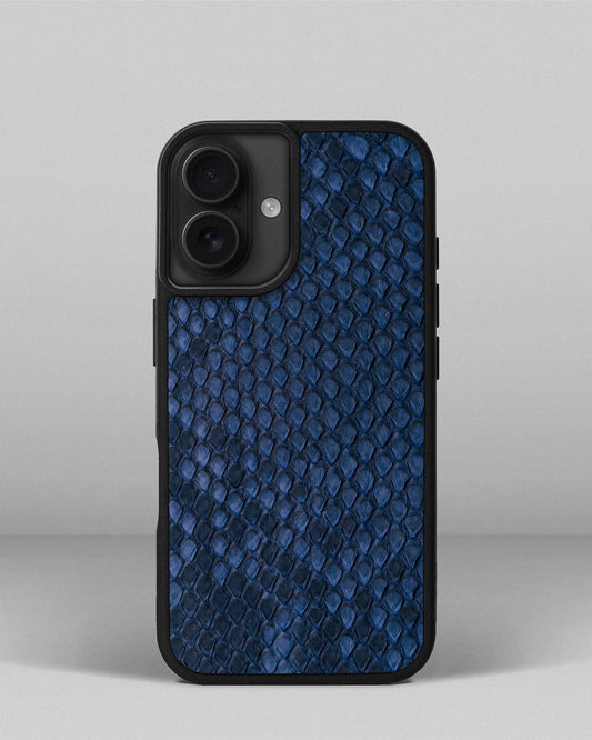 Спортивний чохол Steel Blue Python Skin для iPhone 16