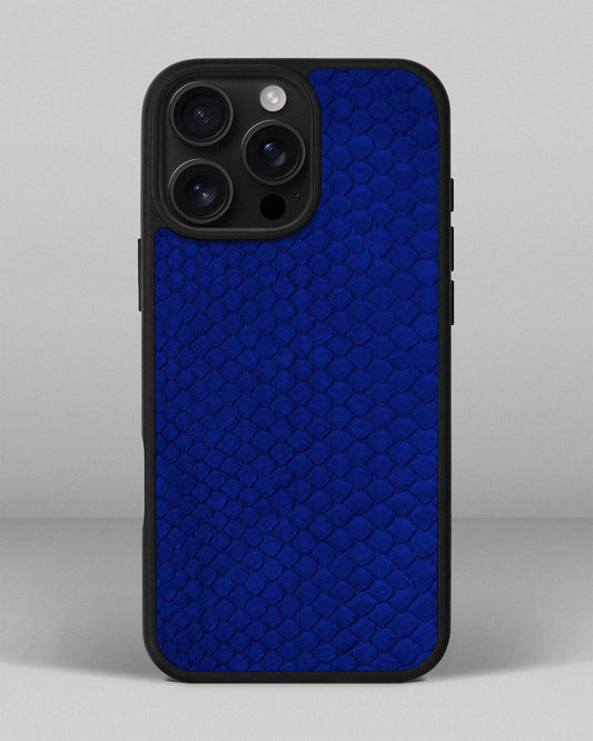 Blue Python Skin Sport Case for iPhone 16 Pro Max