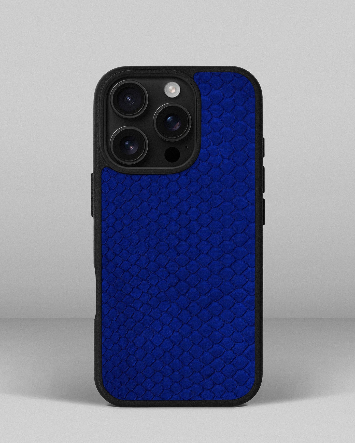 Blue Python Skin Sport Case for iPhone 16 Pro