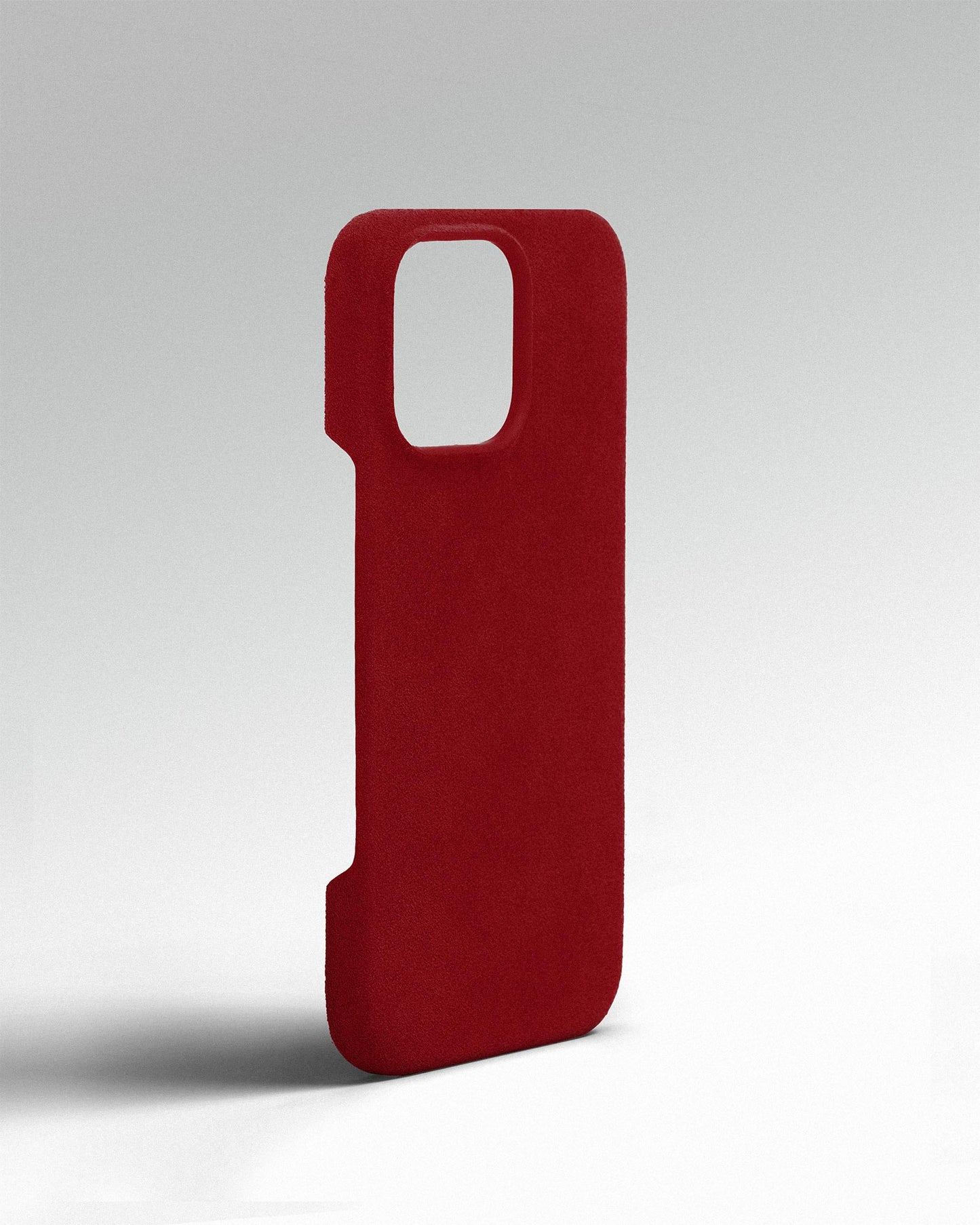 Red Alcantara Case for iPhone 16 Pro