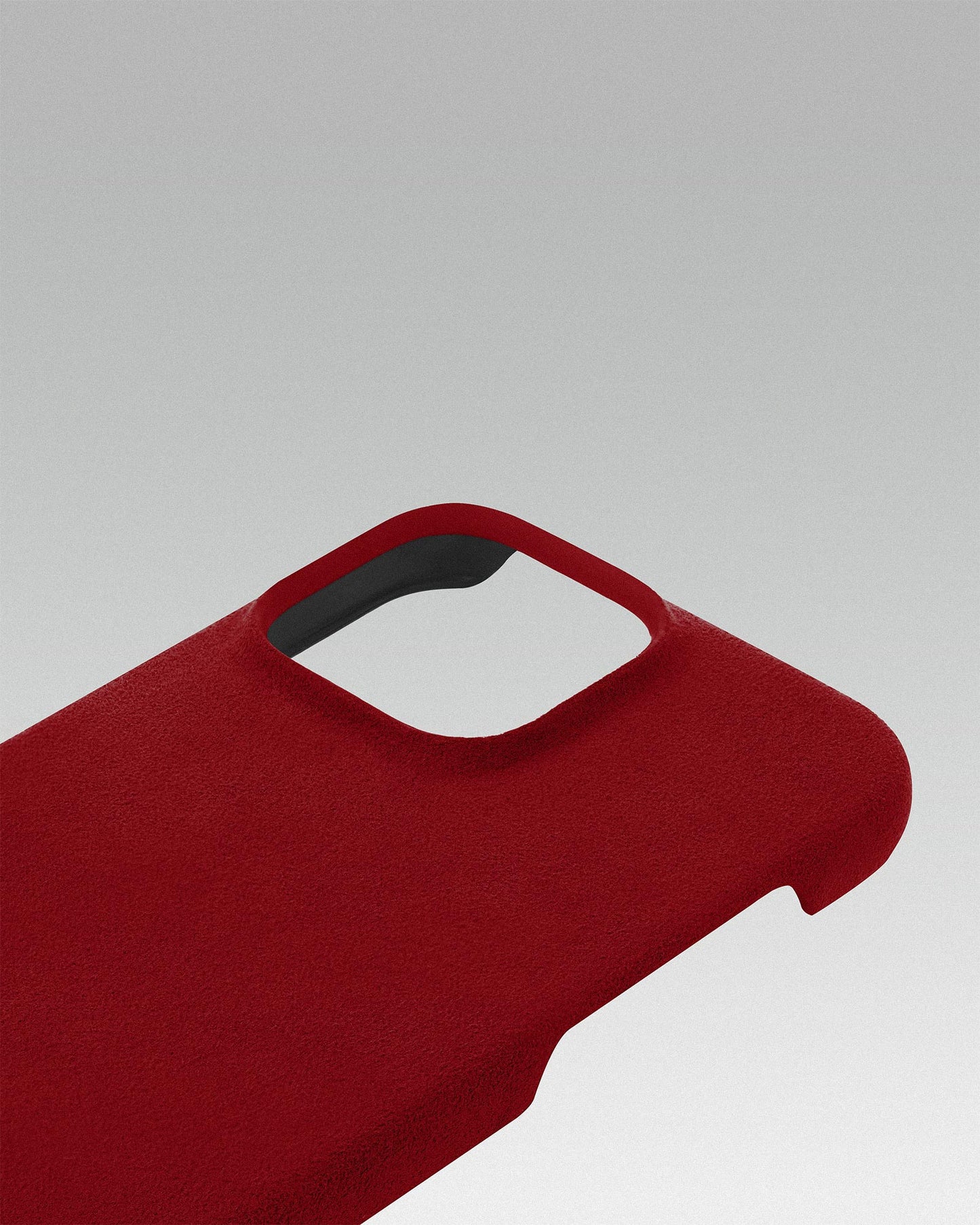 Red Alcantara Case for iPhone 16 Pro Max