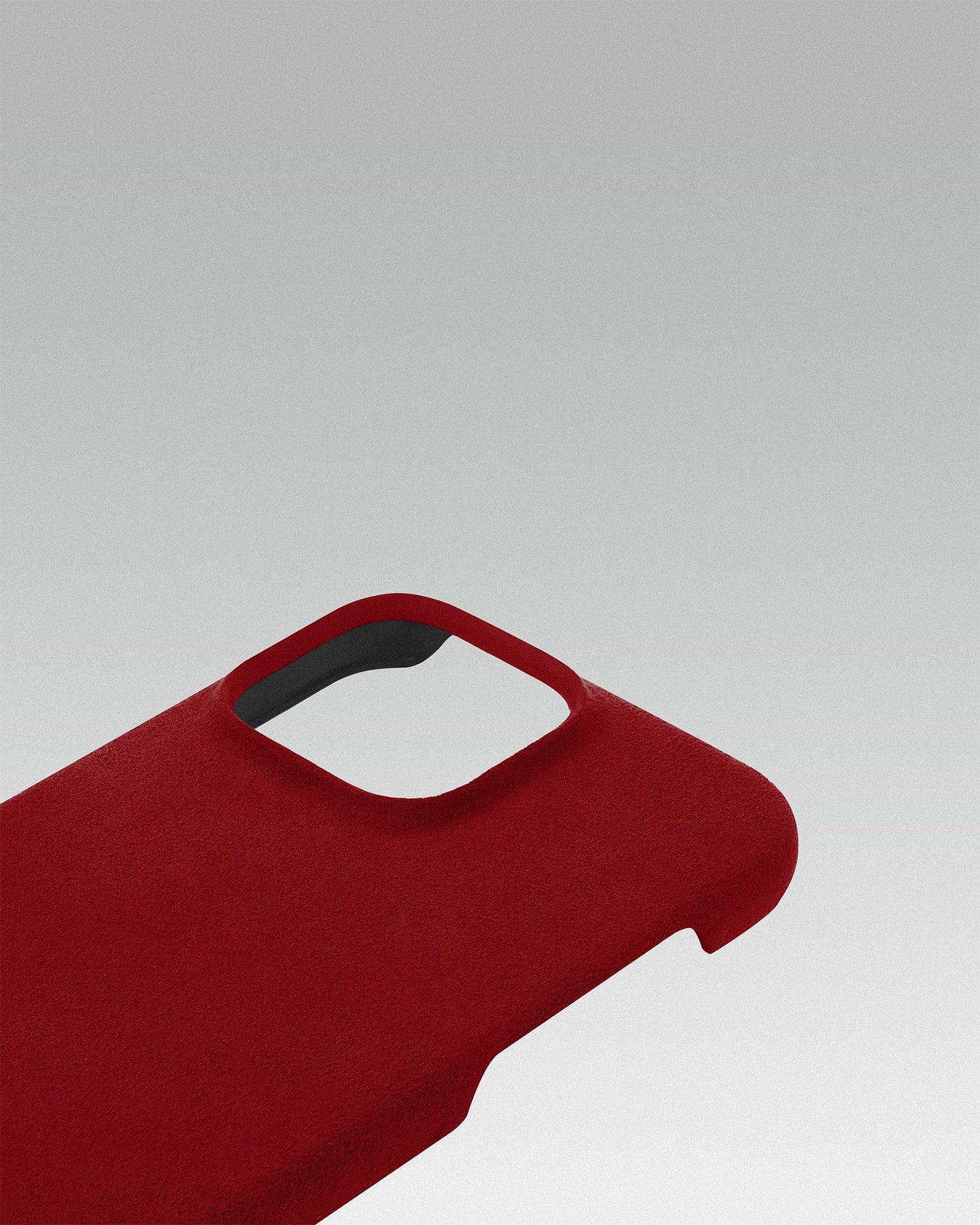 Red Alcantara Case for iPhone 16 Pro