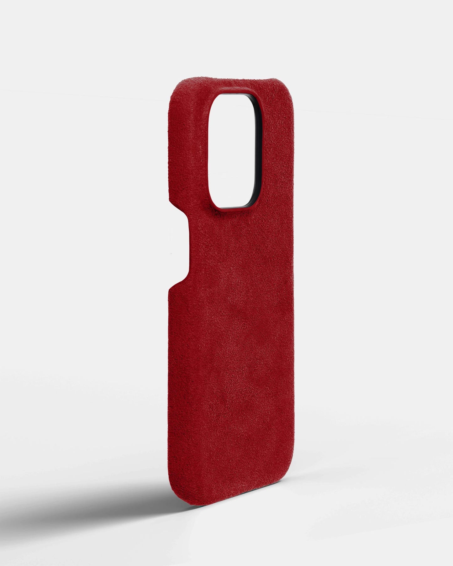 Red Alcantara Case for iPhone 15 Pro