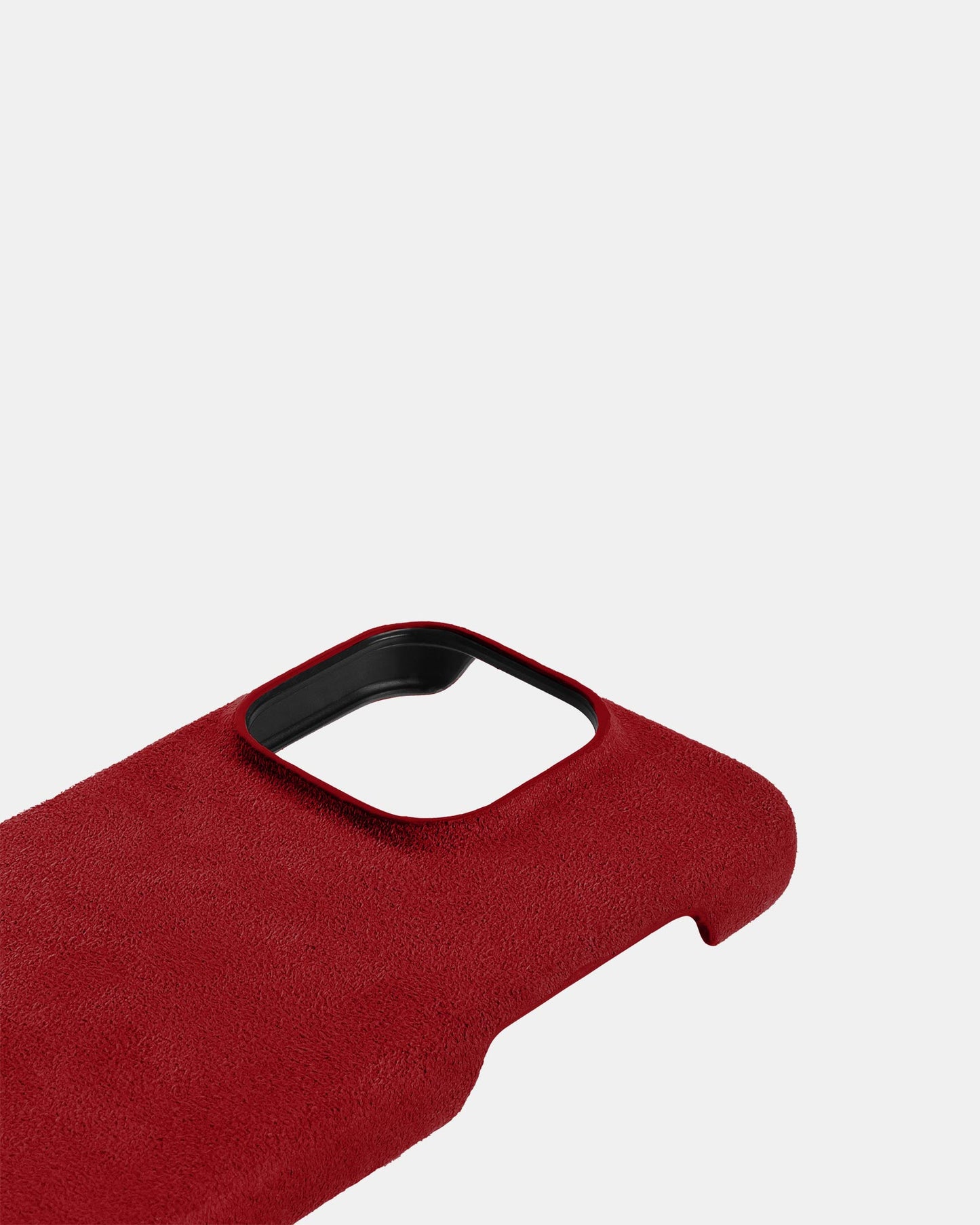 Red Alcantara Case for iPhone 15 Pro