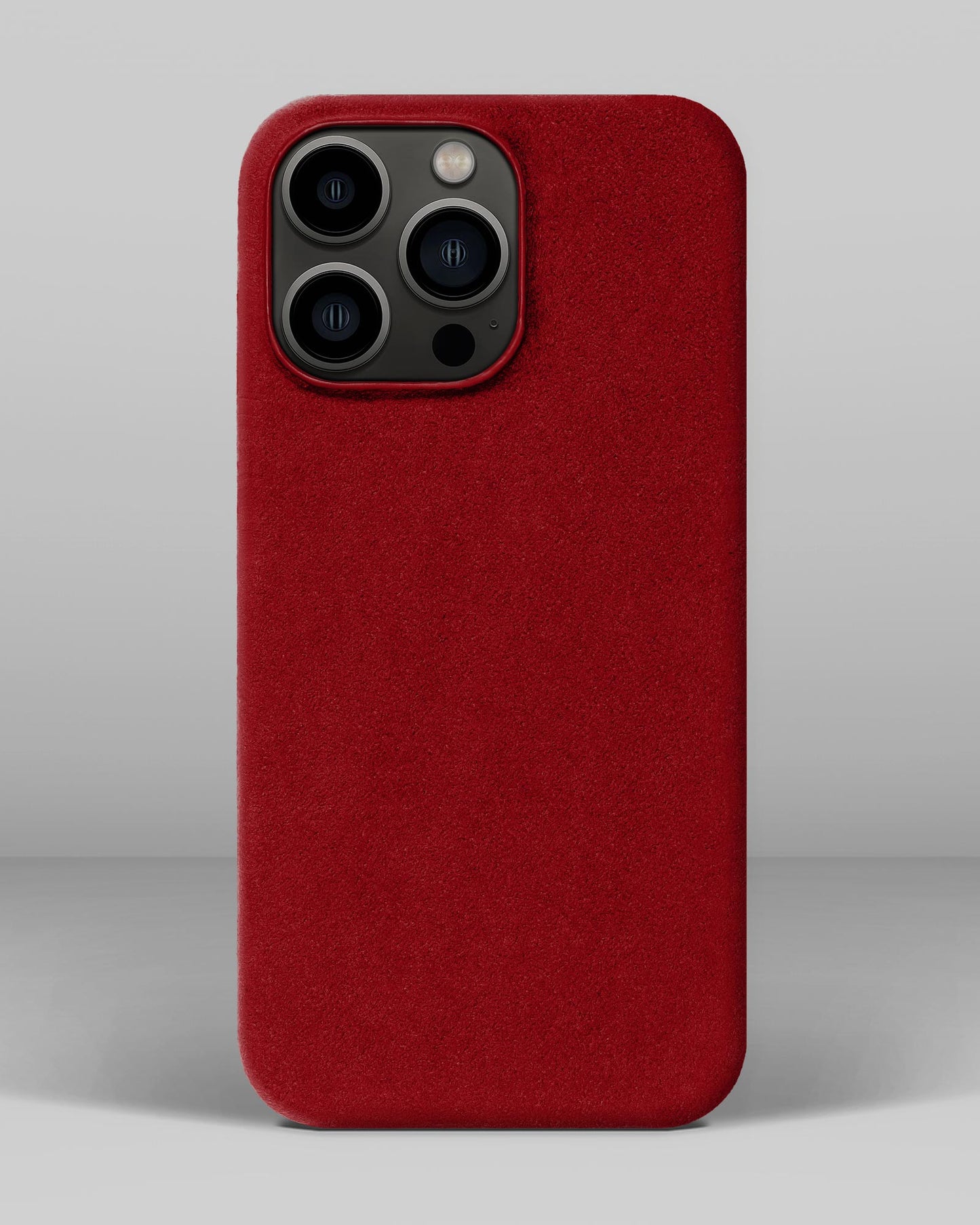 Red Alcantara Case for iPhone 13 Pro Max