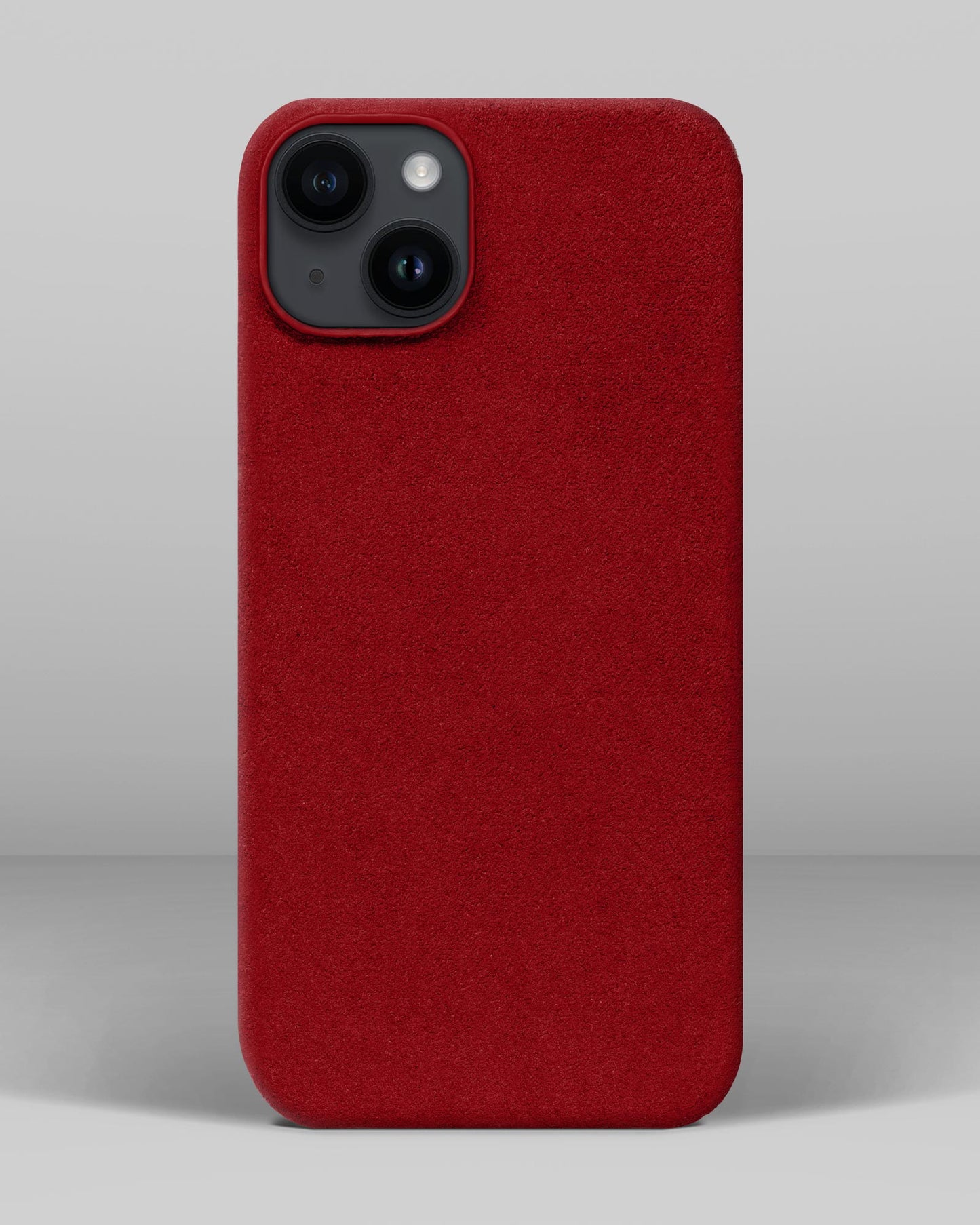 Red Alcantara Case for iPhone 14 Plus