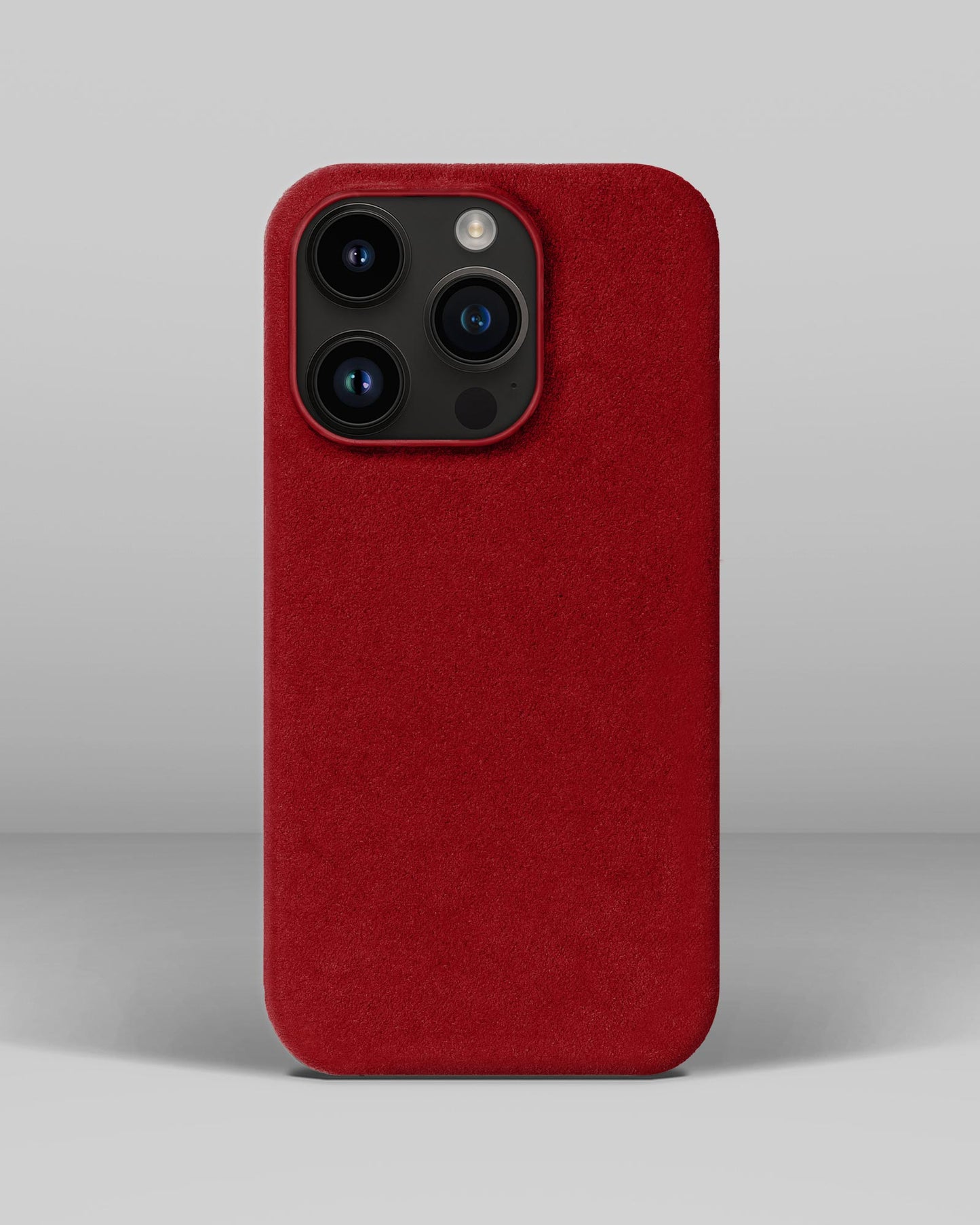 Red Alcantara Case for iPhone 14 Pro