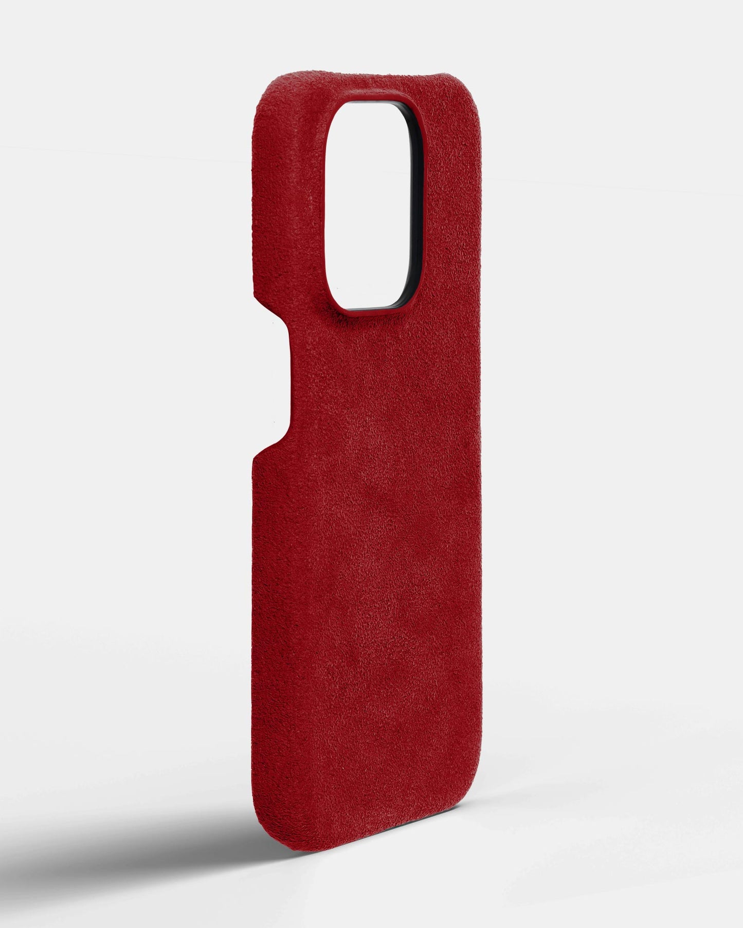 Red Alcantara Case for iPhone 14 Pro Max