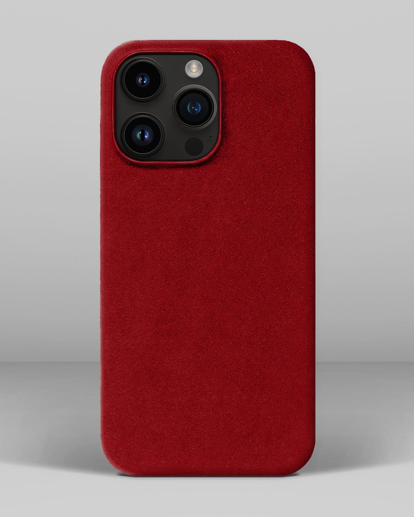 Red Alcantara Case for iPhone 14 Pro Max