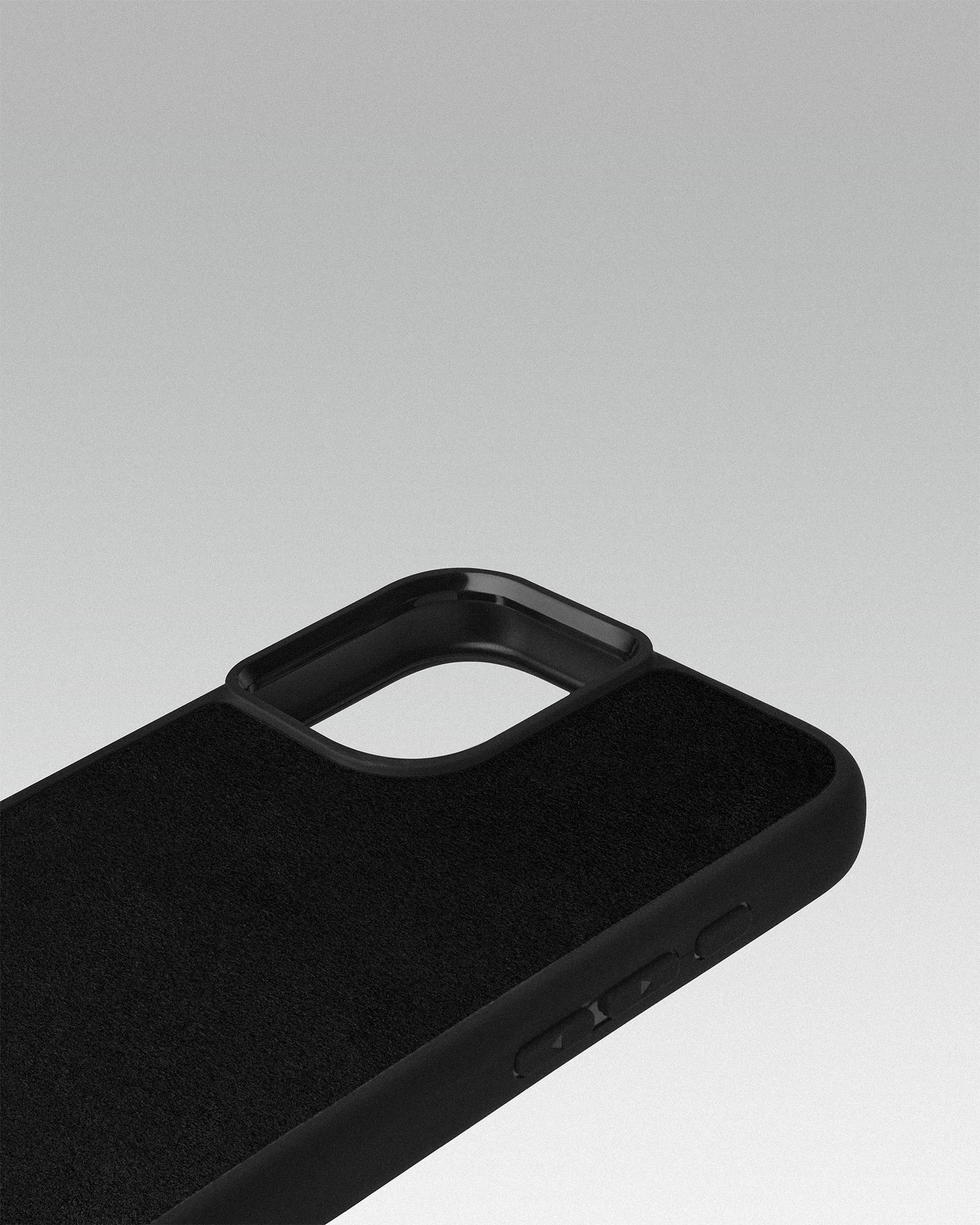 Black Alcantara Sport Case for iPhone 16