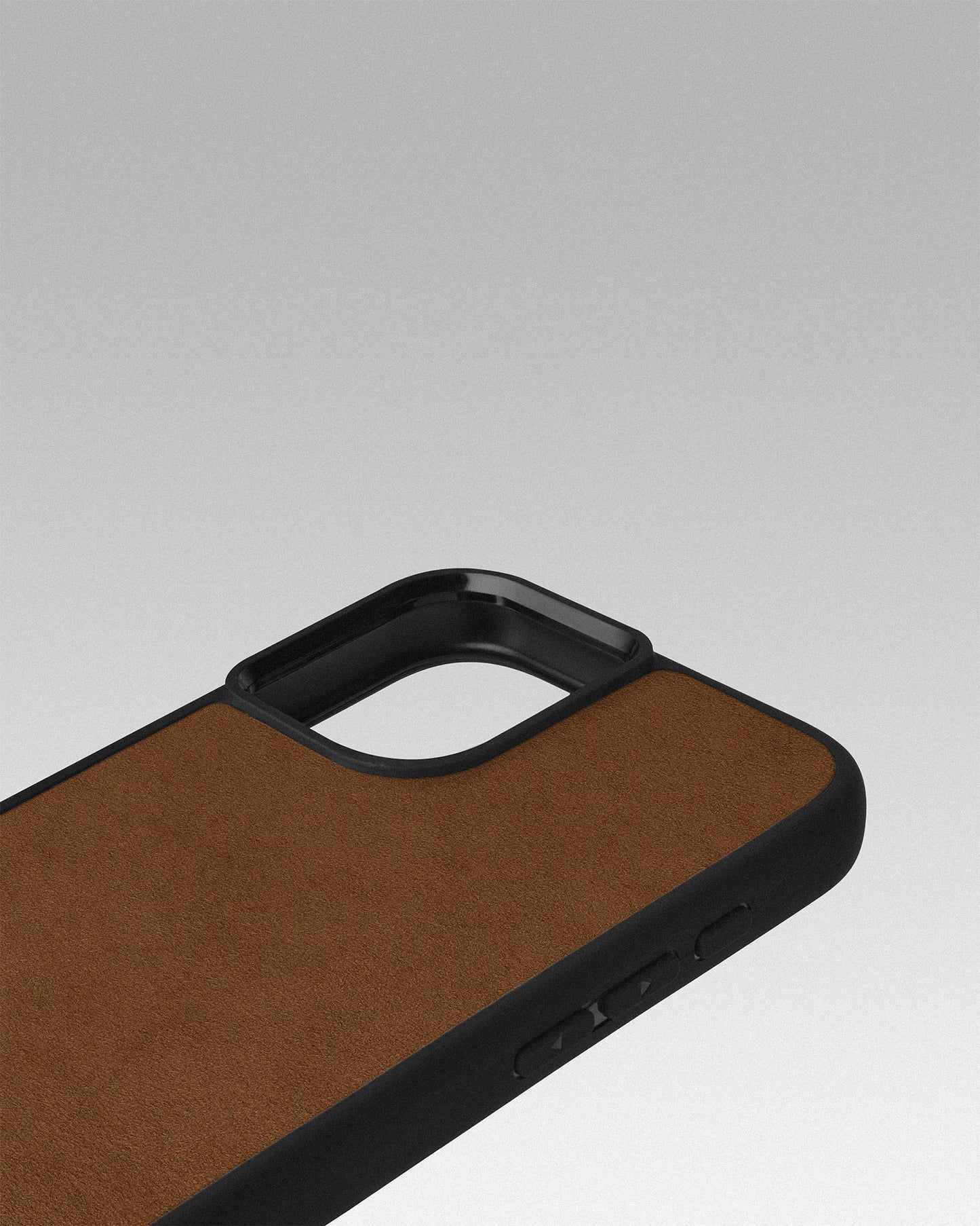 Brown Alcantara Sport Case for iPhone 16 Plus