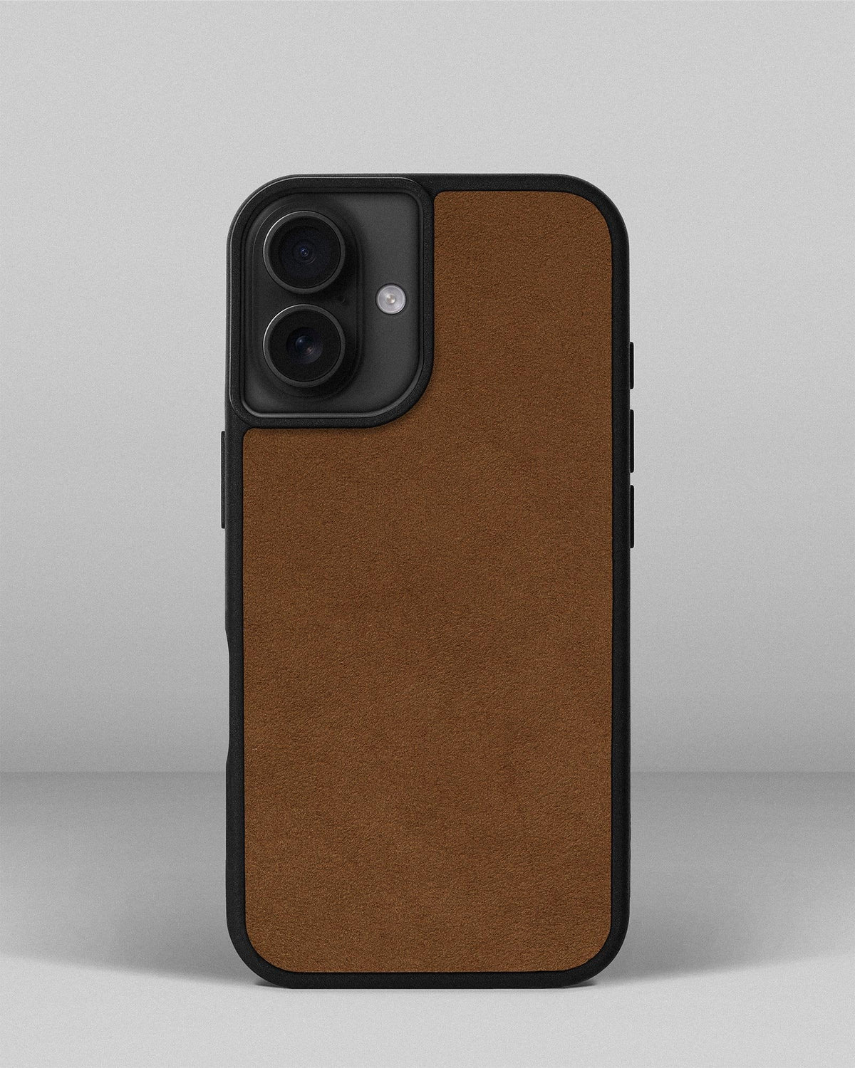 Brown Alcantara Sport Case for iPhone 16