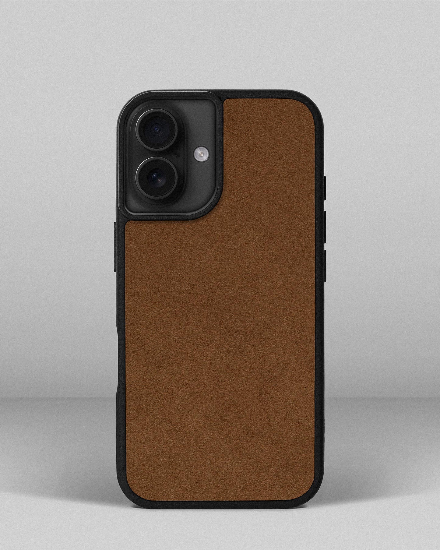 Brown Alcantara Sport Case for iPhone 16