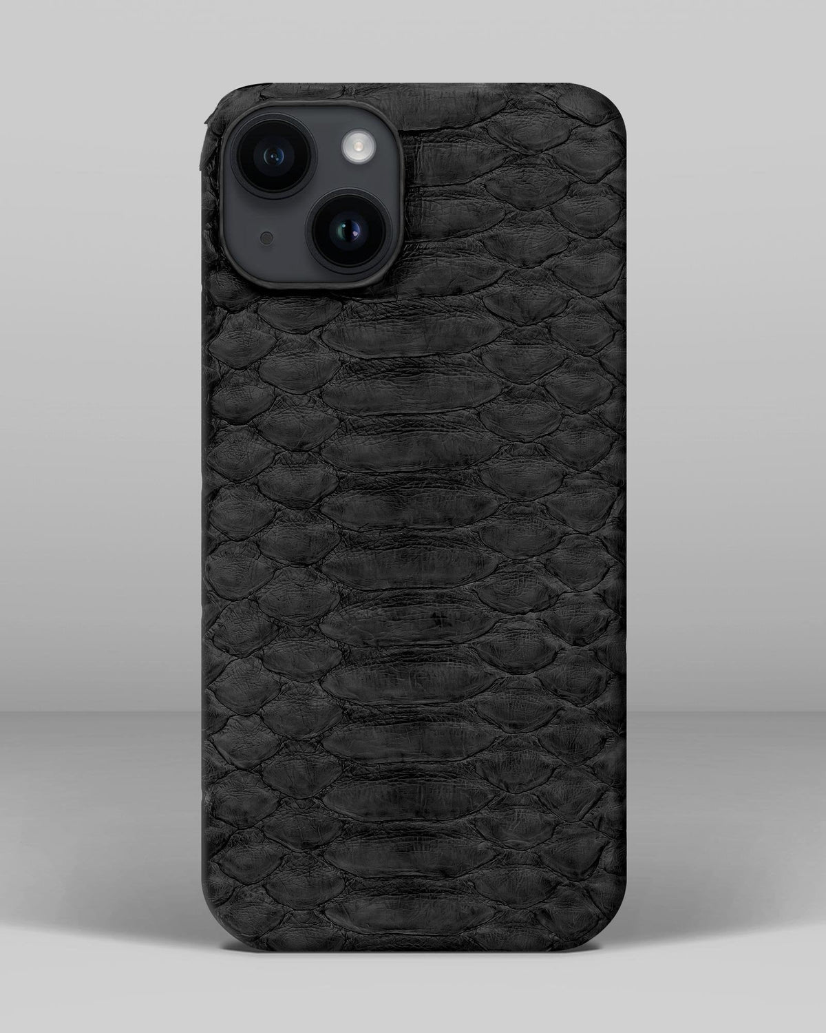 Genuine Black Python Leather Case for iPhone 14 Plus