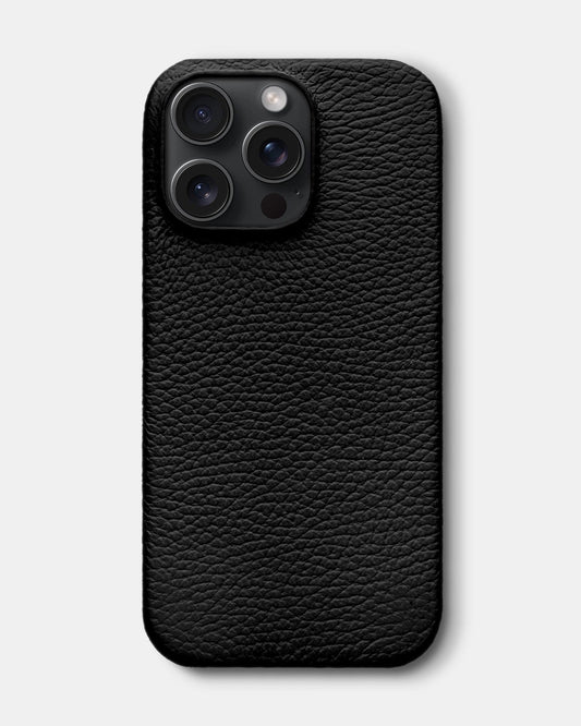 Black Leather Case for iPhone 16 Pro Max