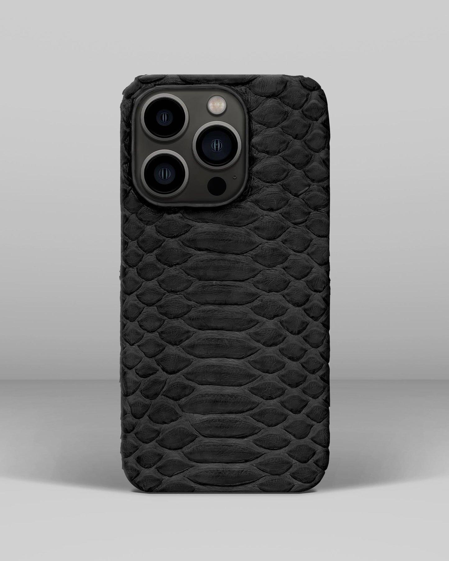 Genuine Black Python Leather Case for iPhone 13 Pro