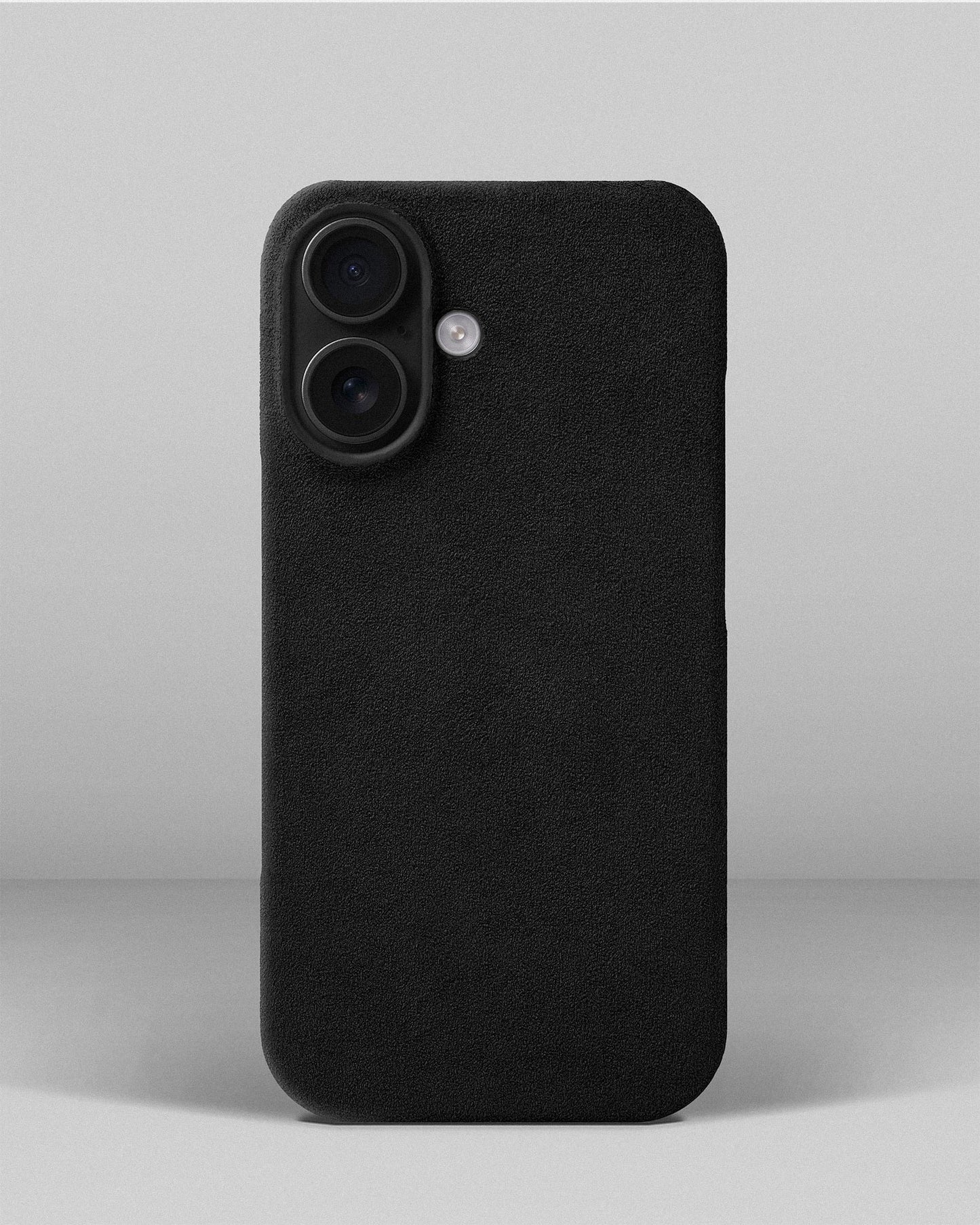 Black Alcantara Case for iPhone 16