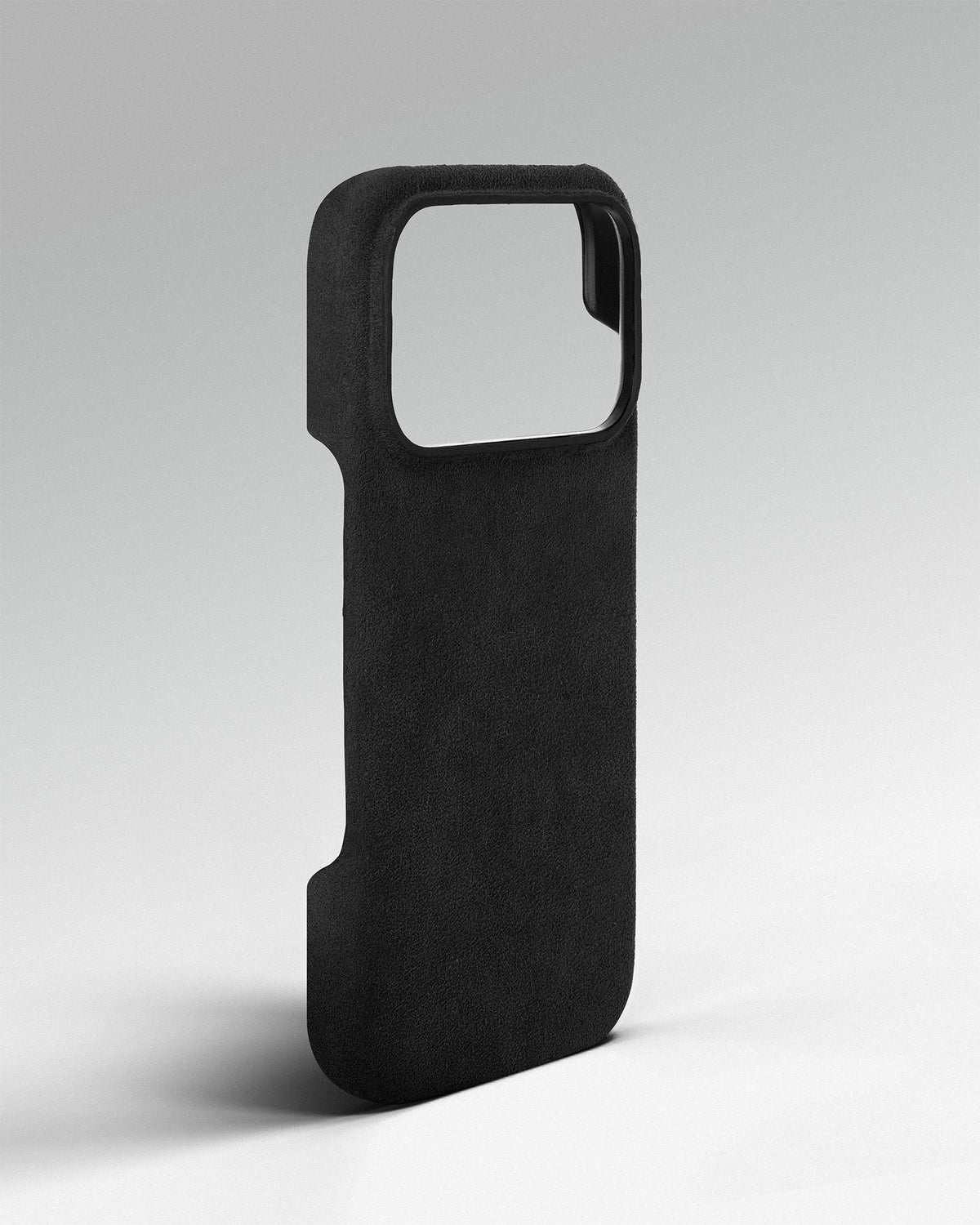 Black Alcantara Case for iPhone 18 Pro
