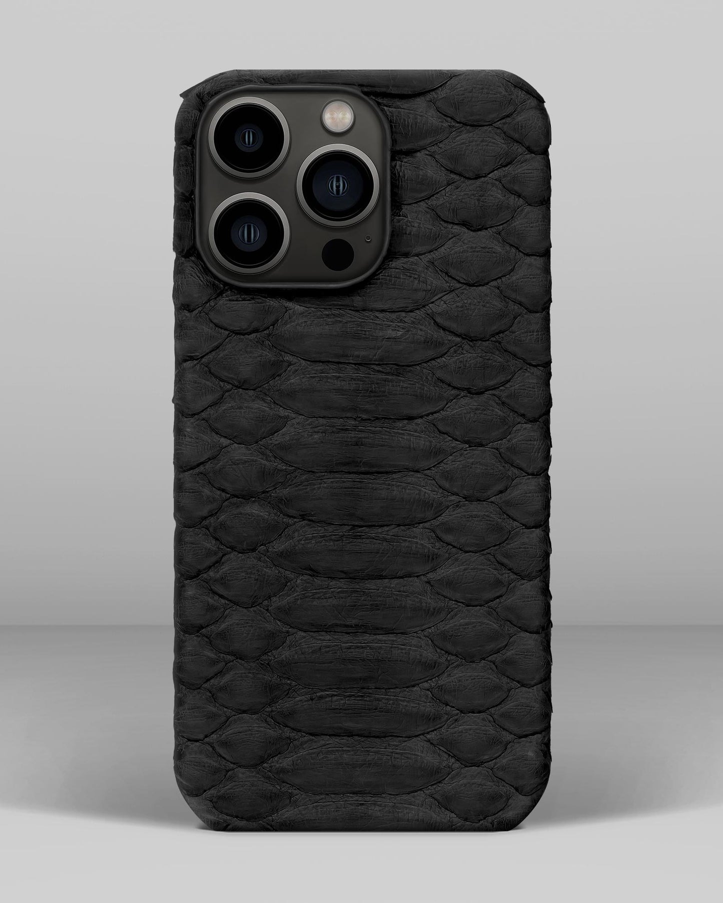 Genuine Black Python Leather Case for iPhone 13 Pro Max