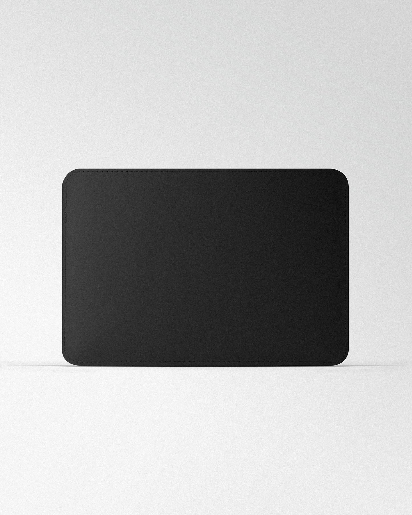 Minimalist MacBook Sleeve in Black Calfskin Leather