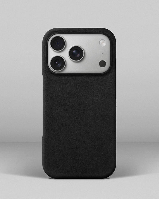 Black Alcantara Case for iPhone 17 Pro