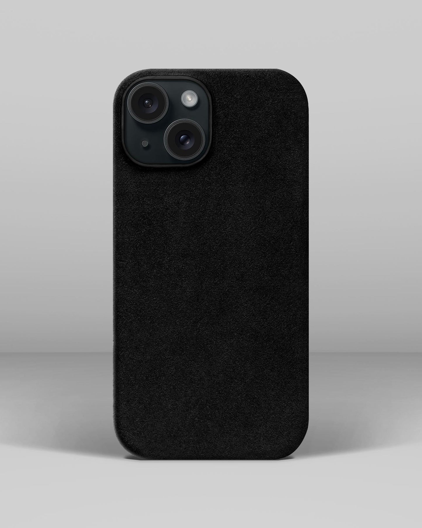 Black Alcantara Case for iPhone 15