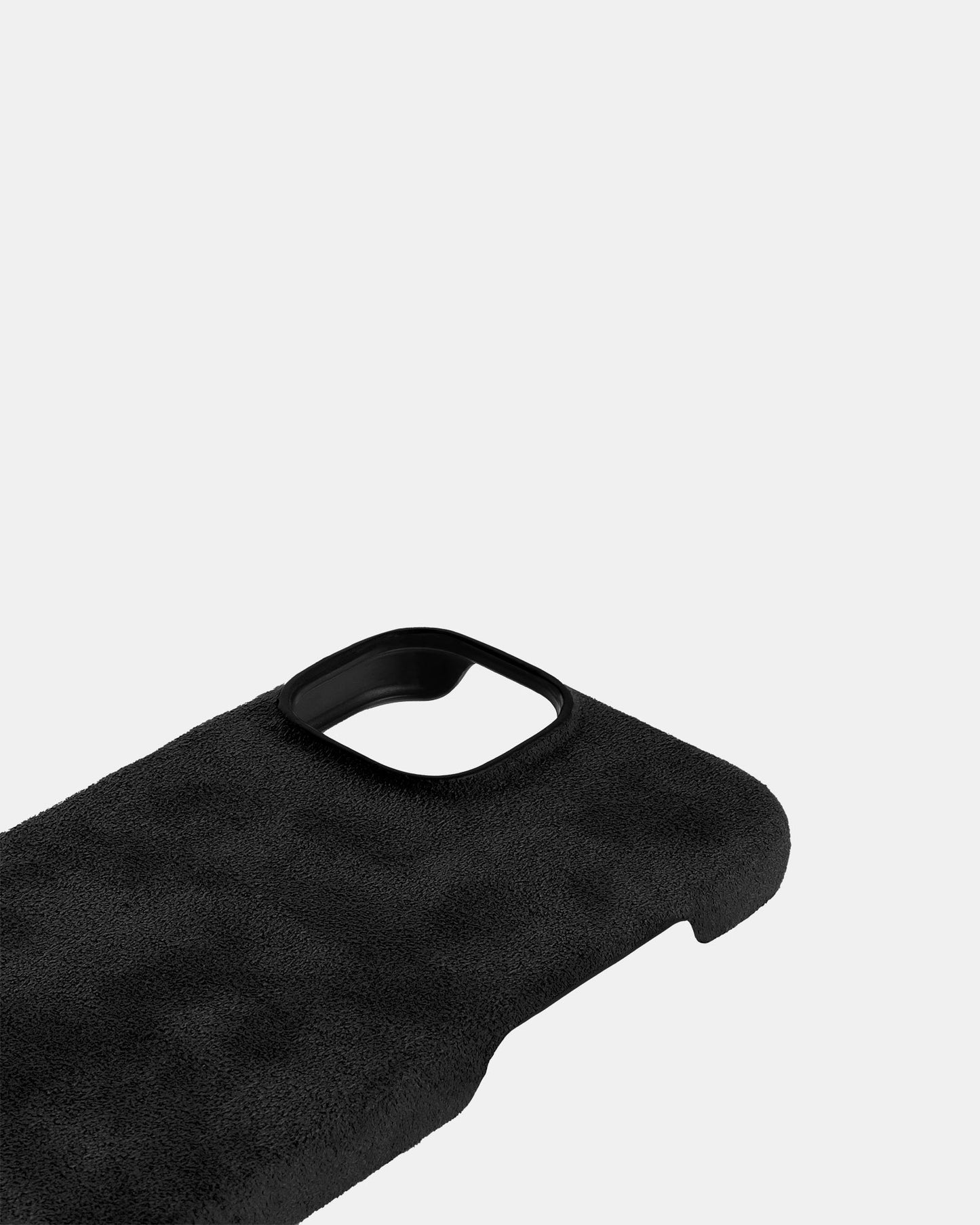 Black Alcantara Case for iPhone 15